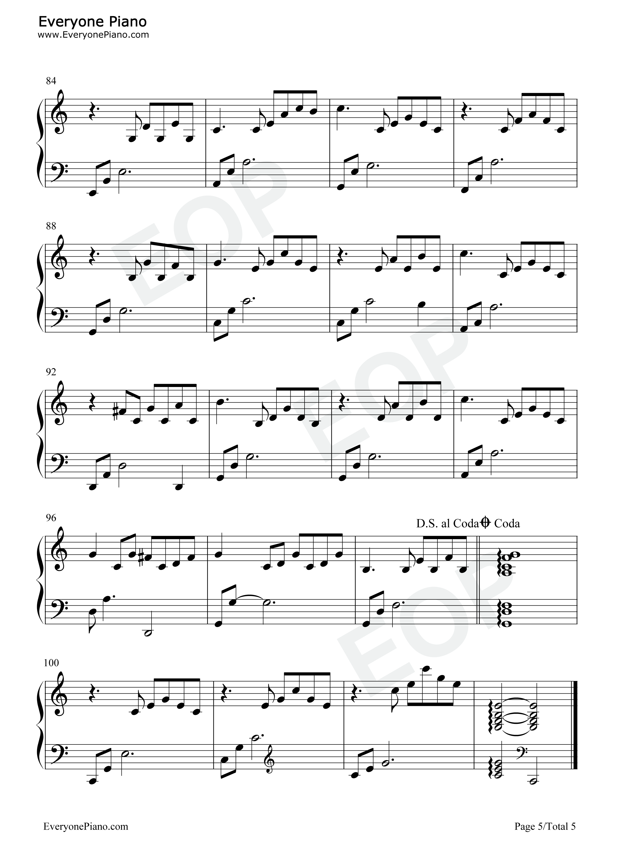 送你这对翅膀钢琴谱_Don_Besig