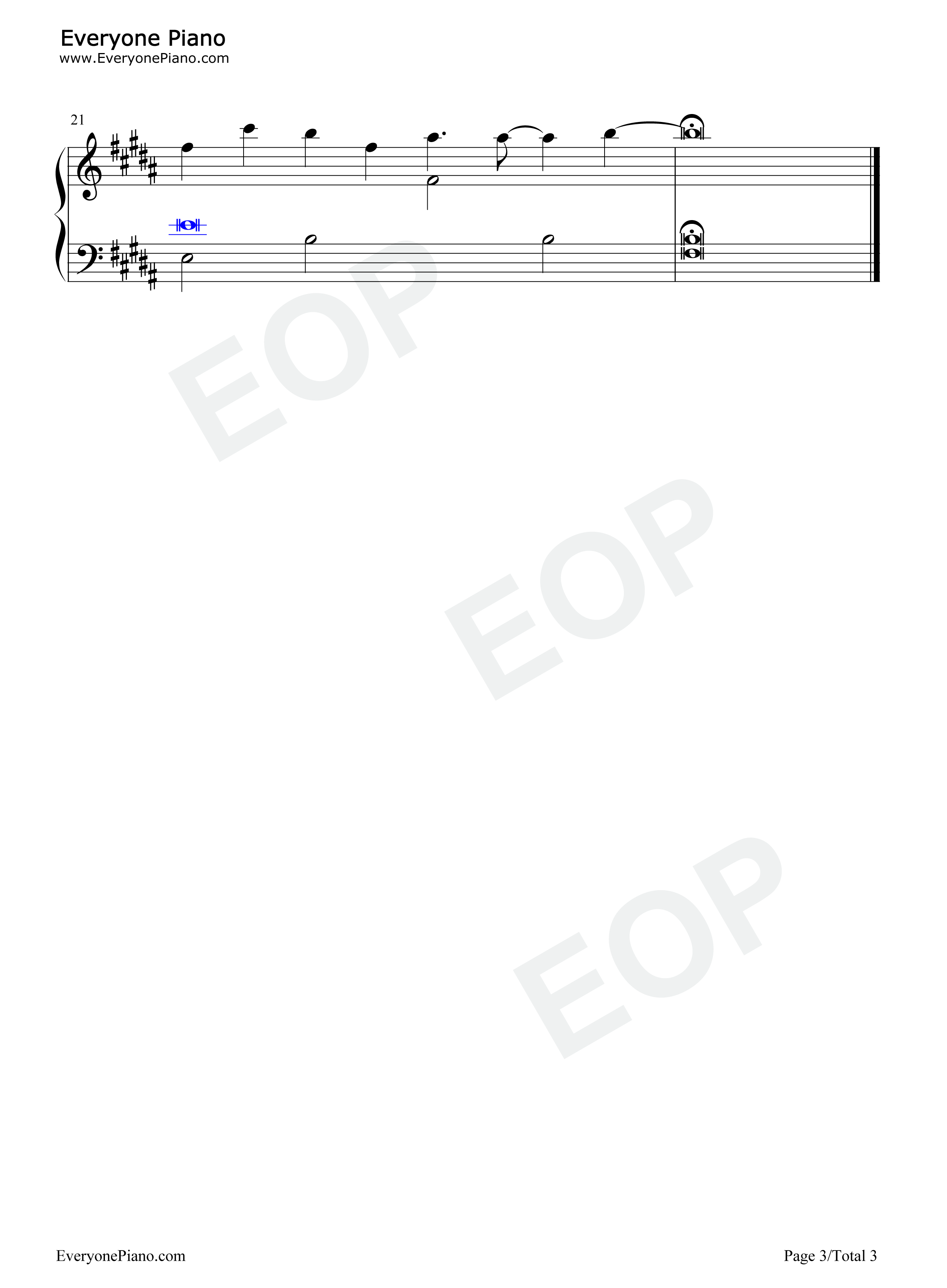 His_Theme钢琴谱_Toby_Fox