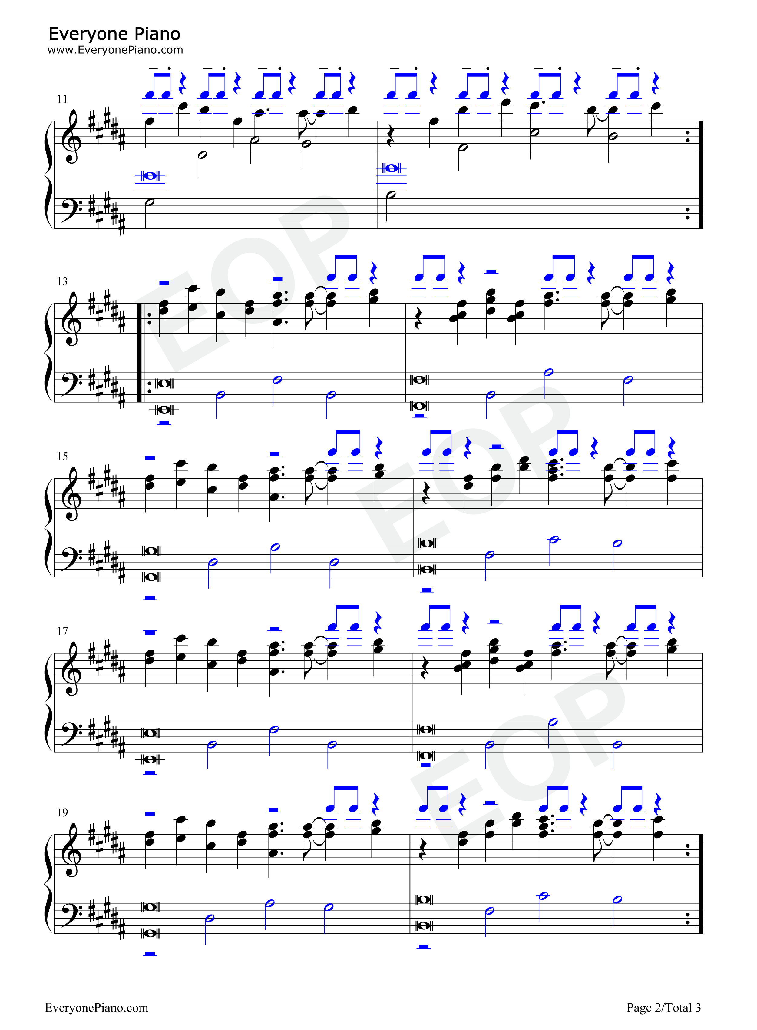 His_Theme钢琴谱_Toby_Fox