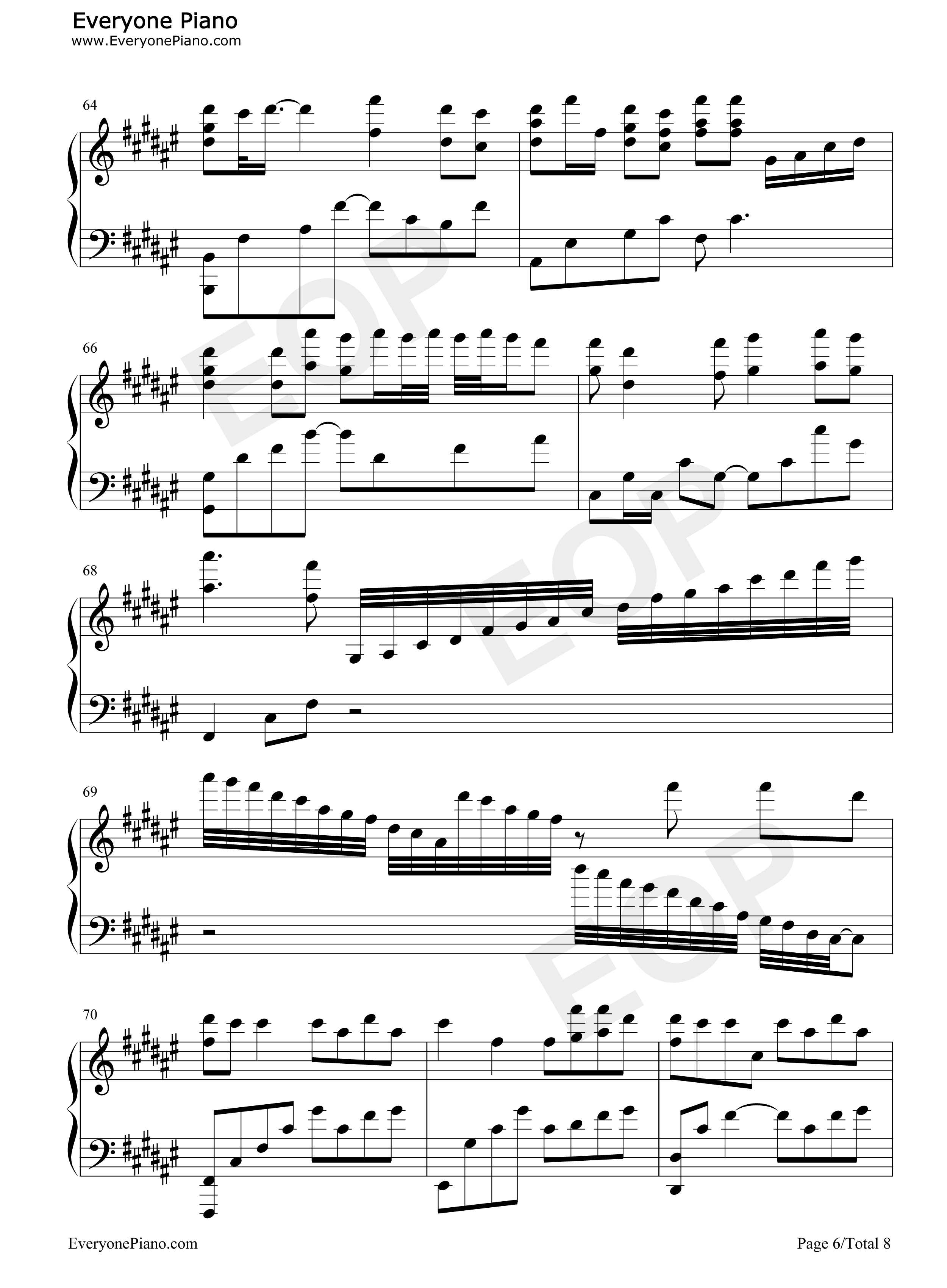 苏幕遮钢琴谱_张晓棠