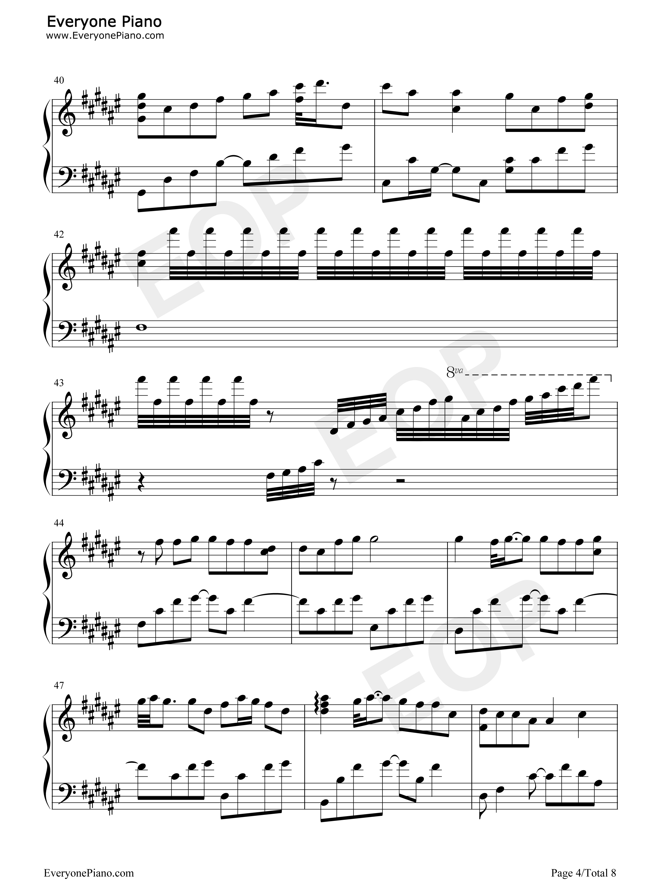 苏幕遮钢琴谱_张晓棠