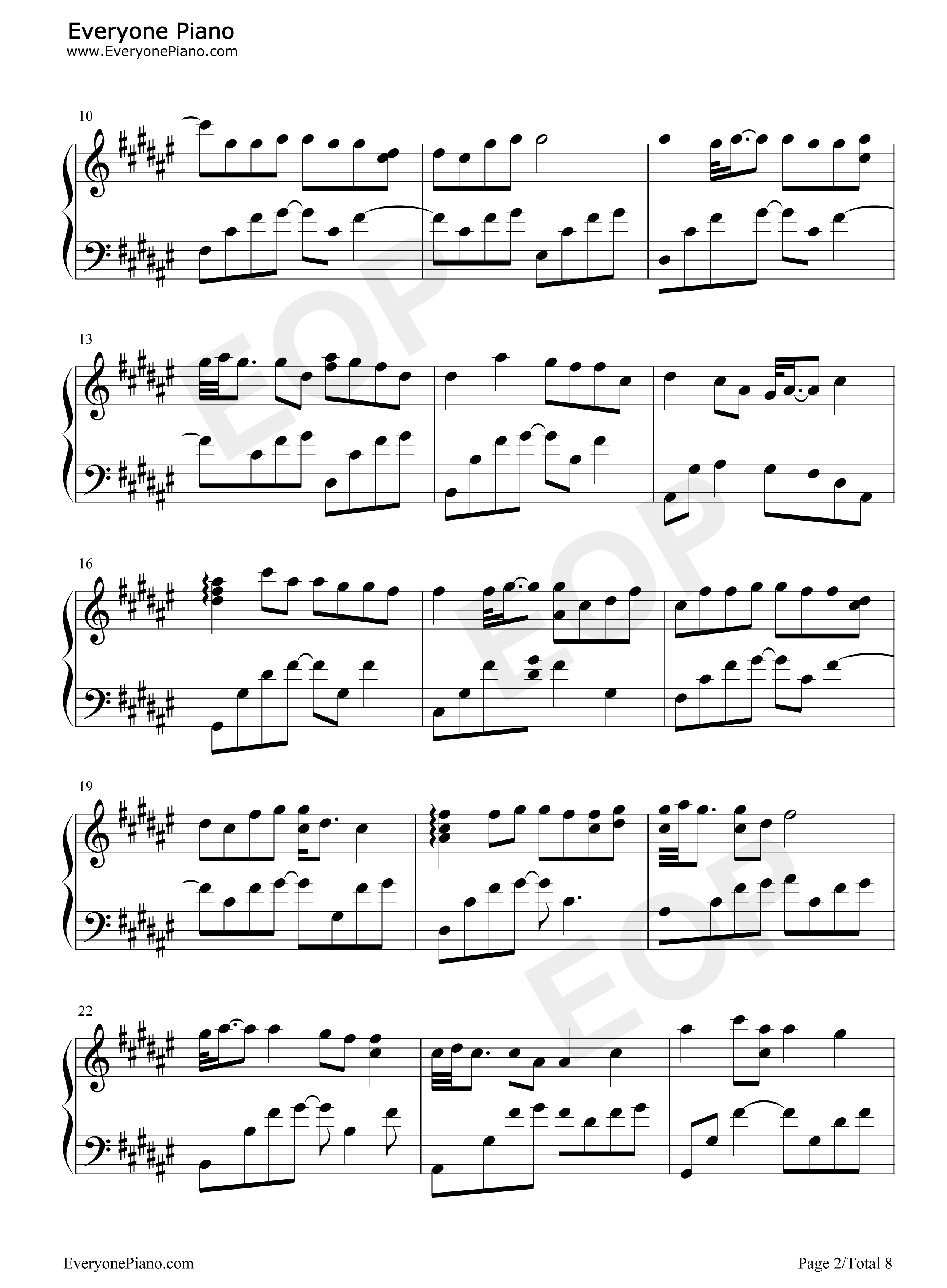 苏幕遮钢琴谱_张晓棠