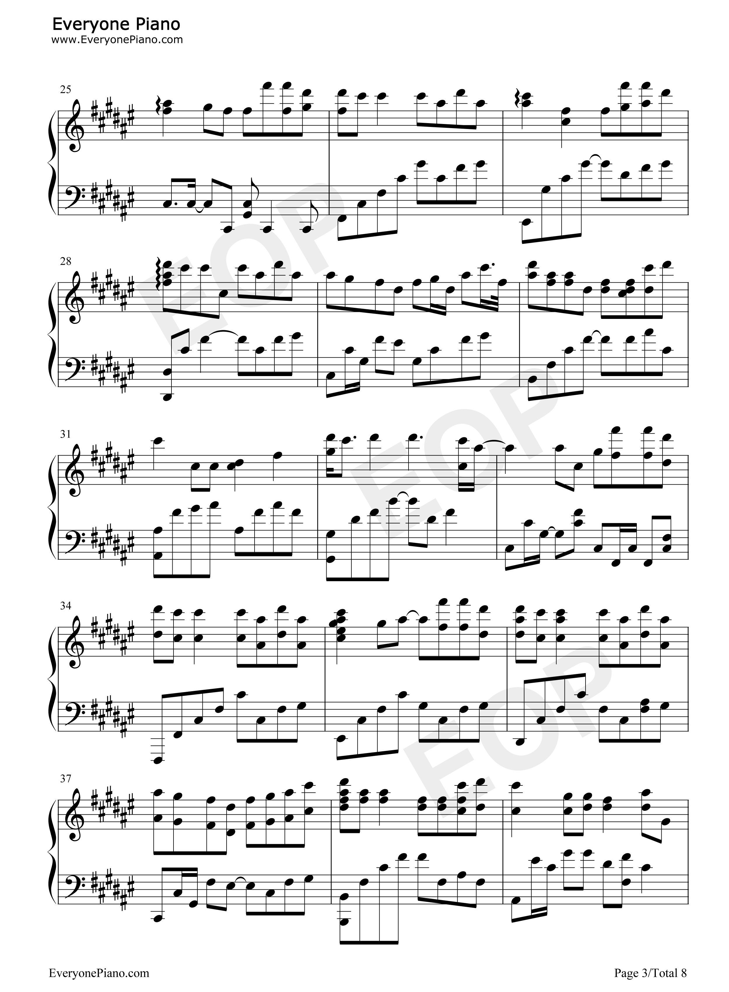 苏幕遮钢琴谱_张晓棠