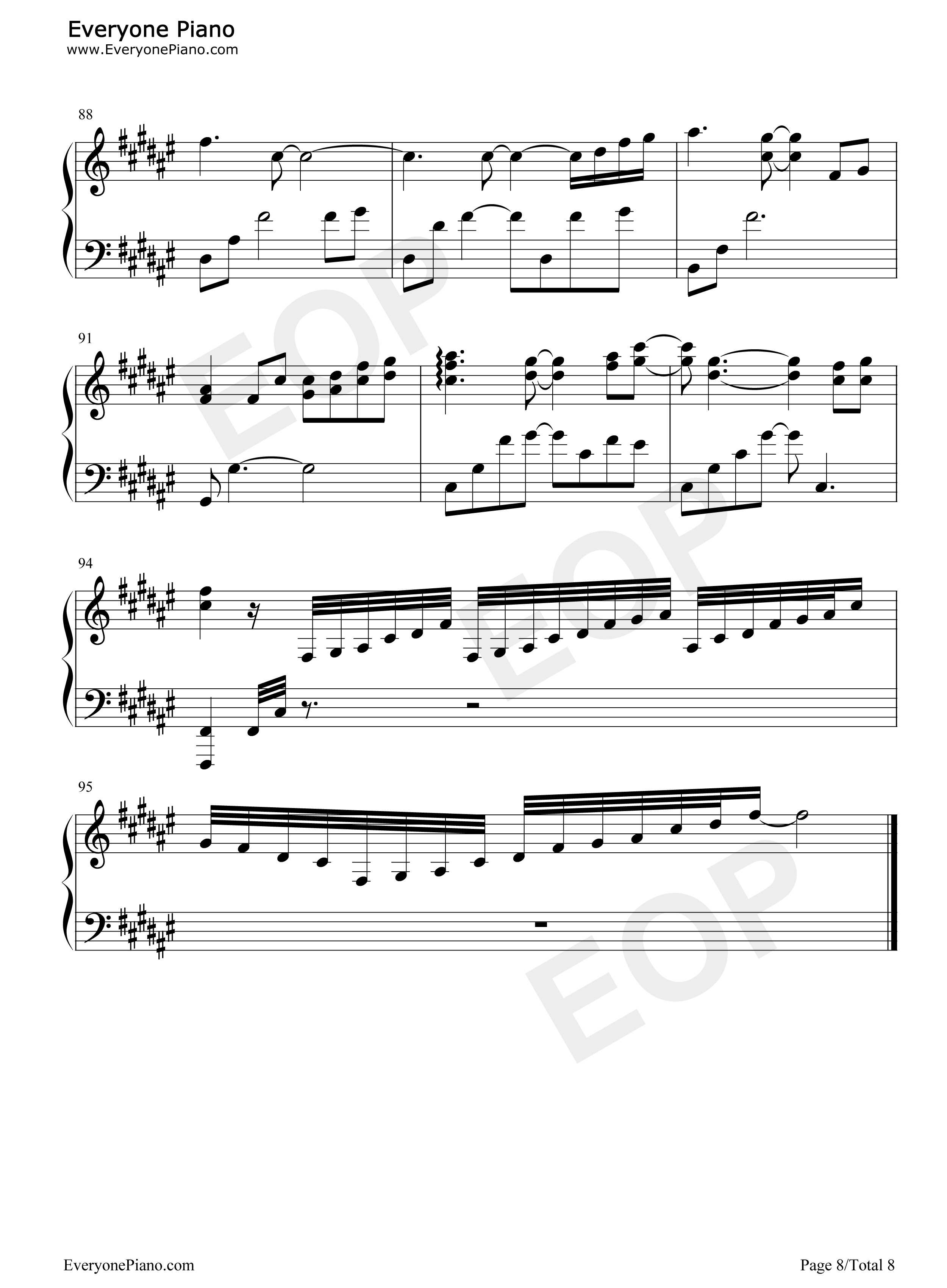 苏幕遮钢琴谱_张晓棠