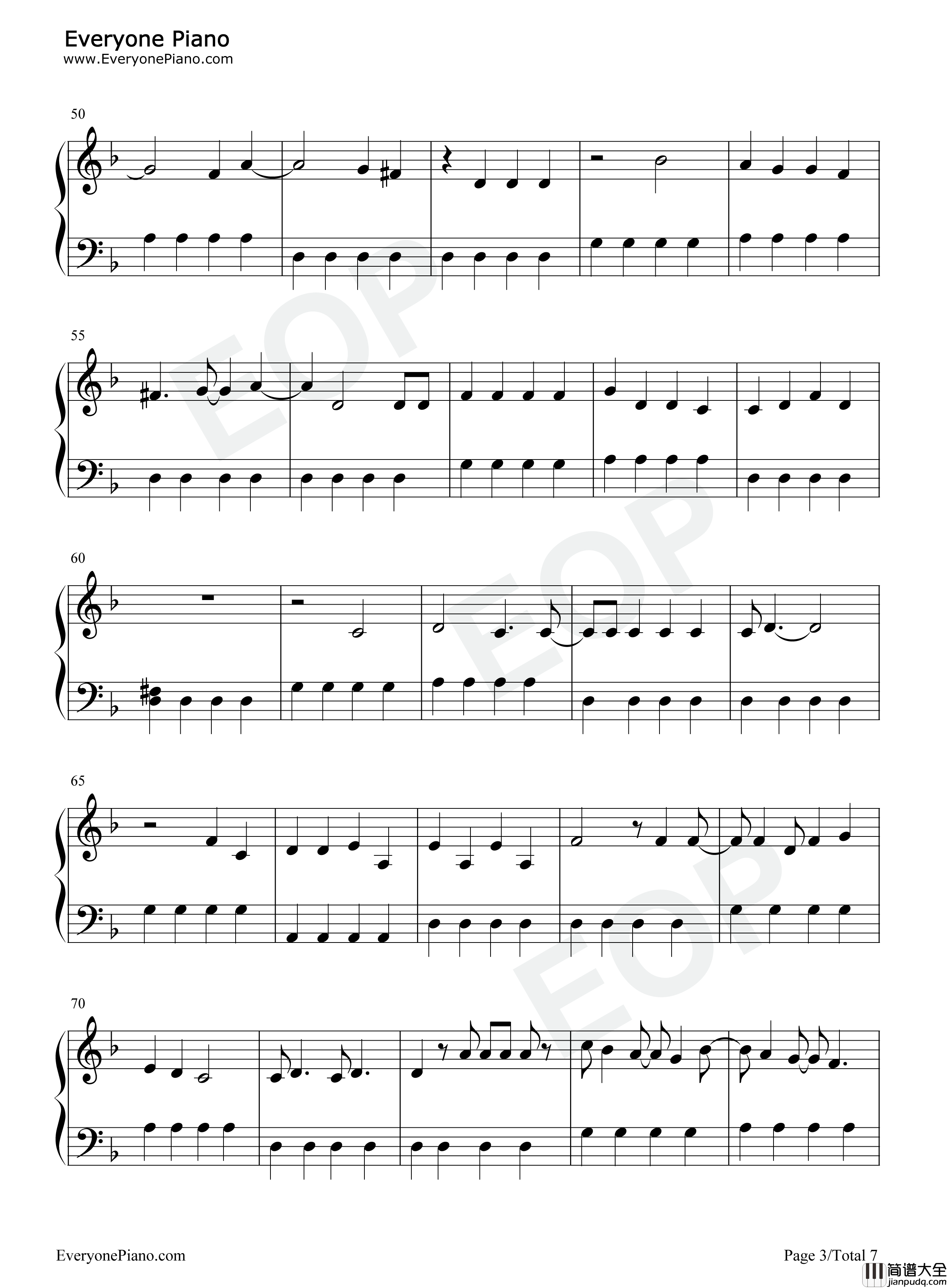 The_Other_Side钢琴谱_SZA_Justin_Timberlake