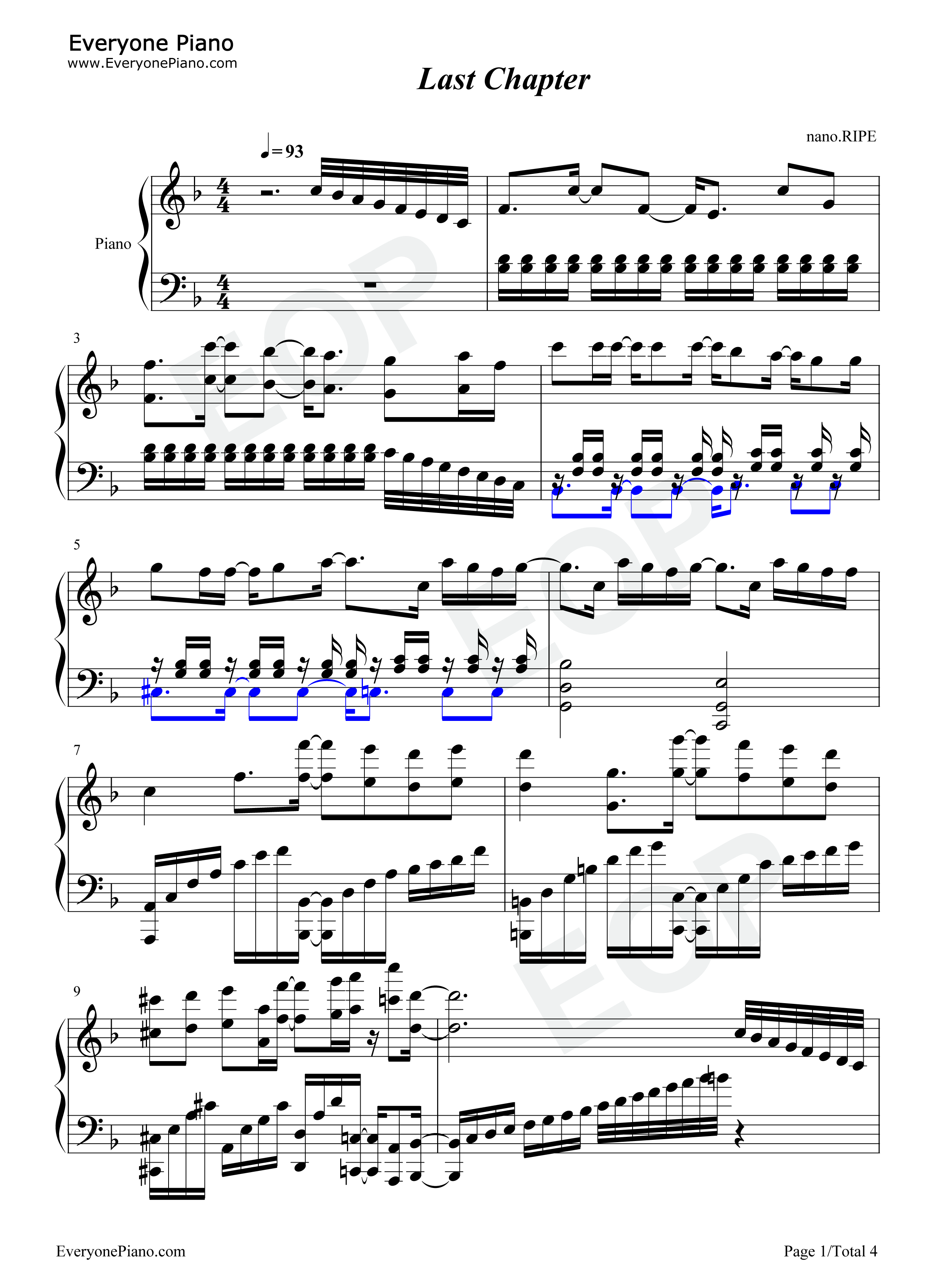 Last_Chapter钢琴谱_Nano_Ripe