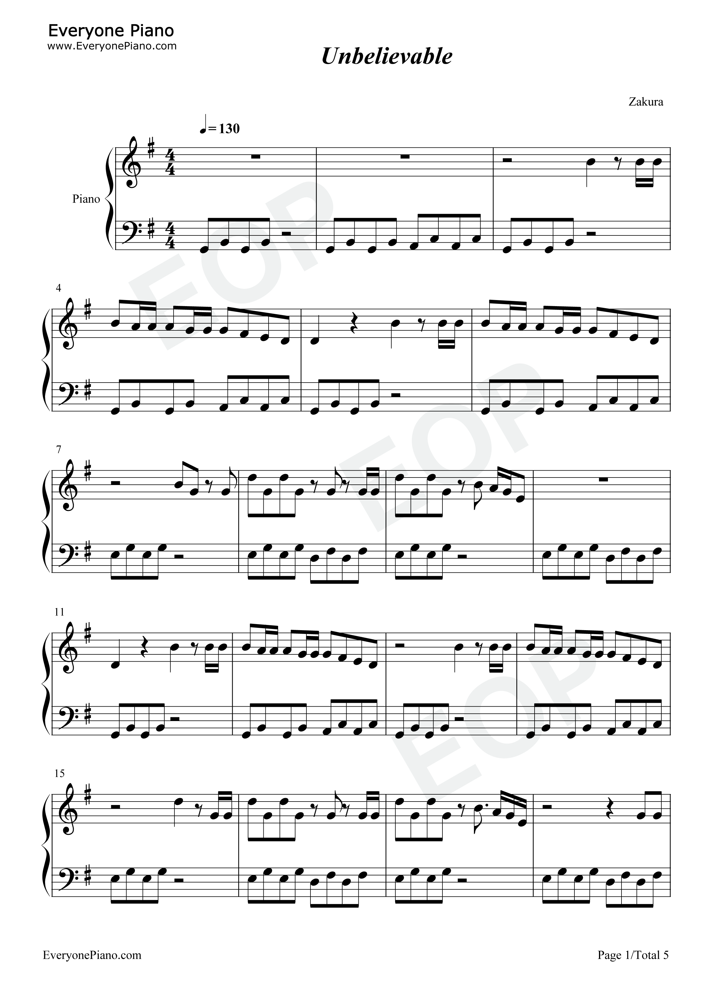 Unbelievable钢琴谱_Why_Don't_We