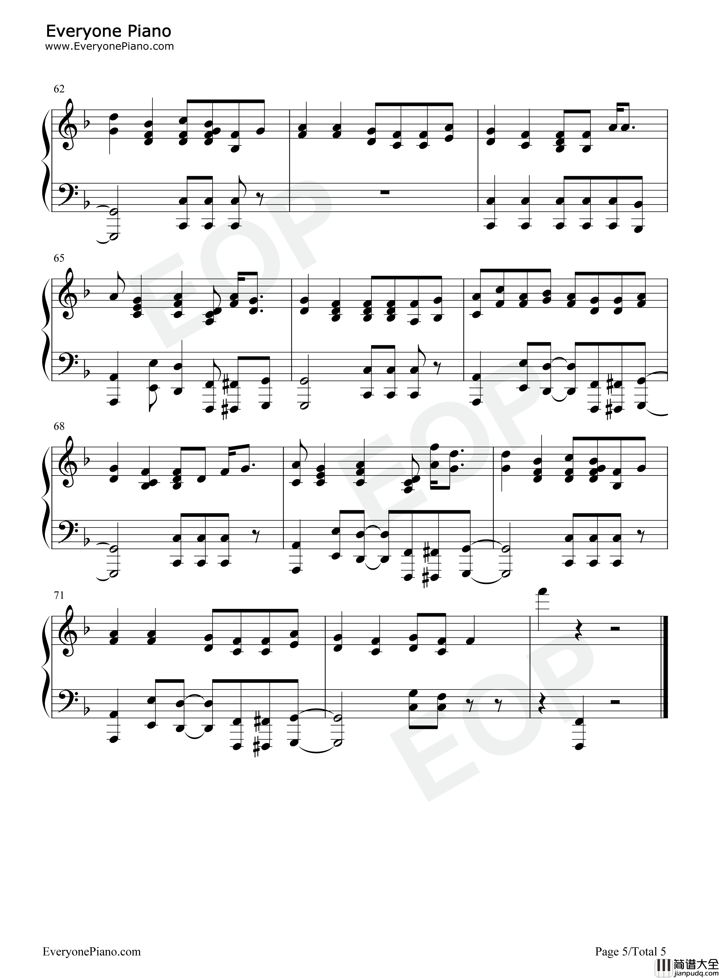 Sunday_Best钢琴谱_Surfaces