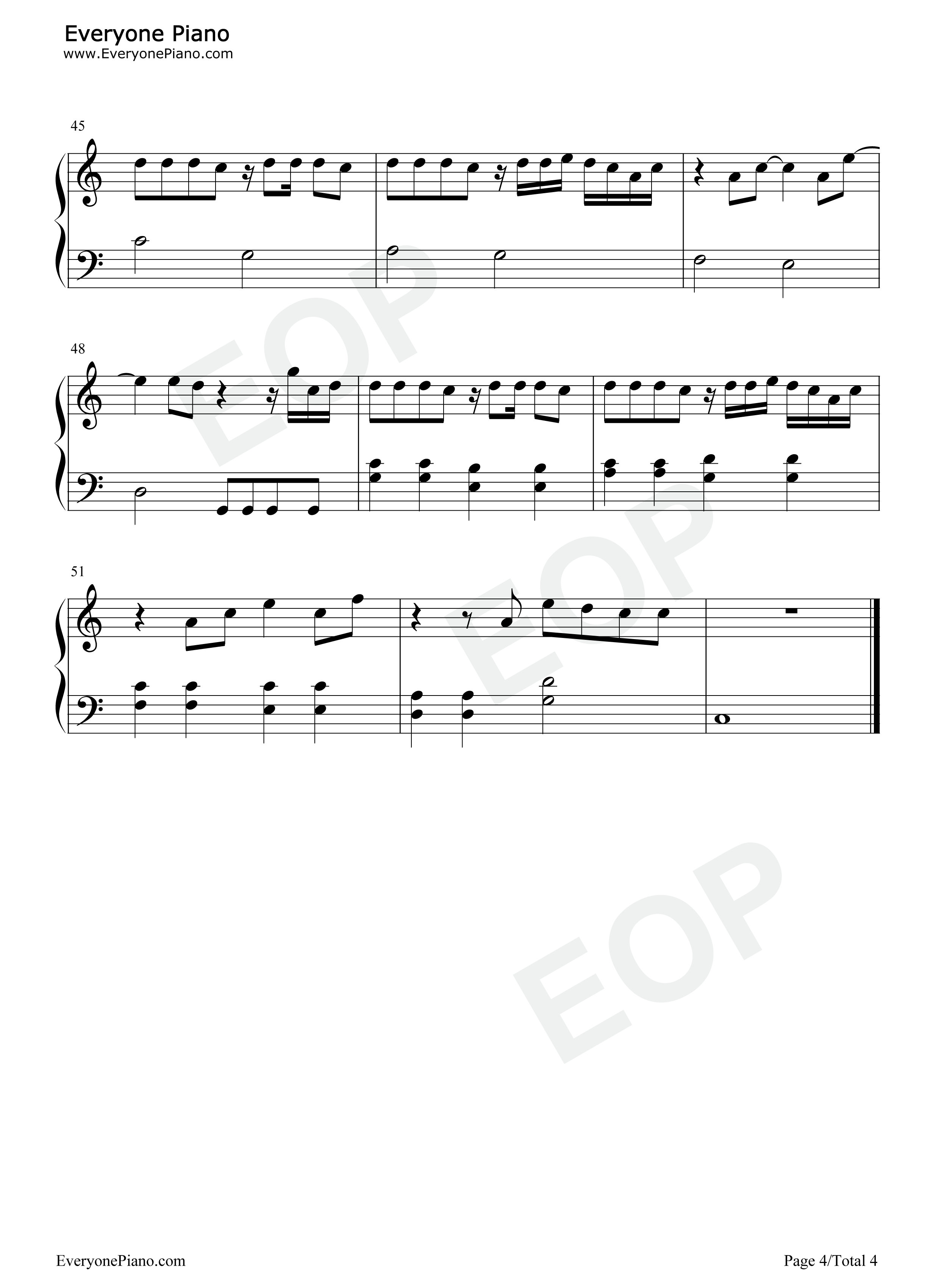 与我无关钢琴谱_阿冗