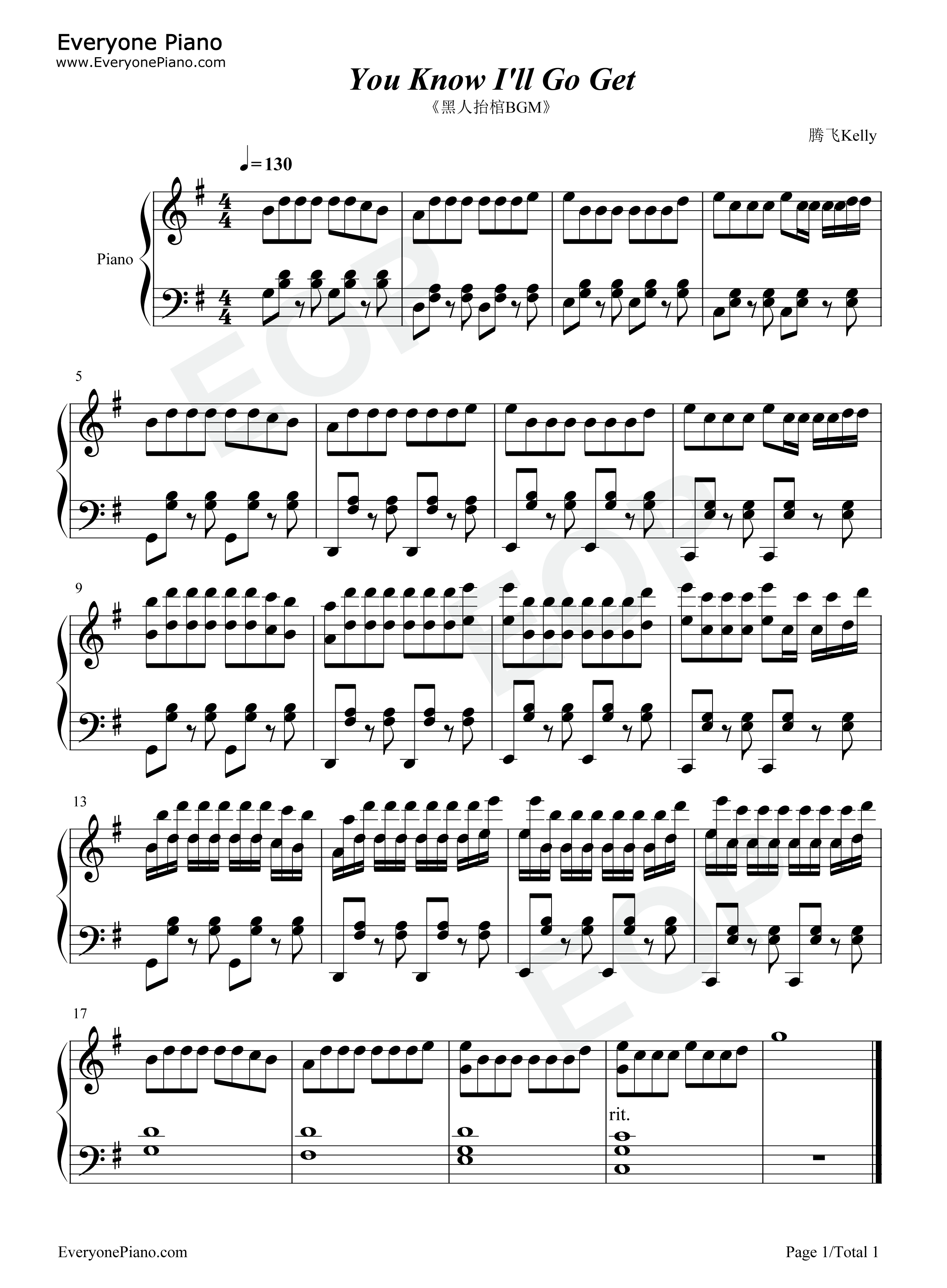 You_Know_Ill_Go_Get钢琴谱_DJ_Haning_Rizky_Ayuba
