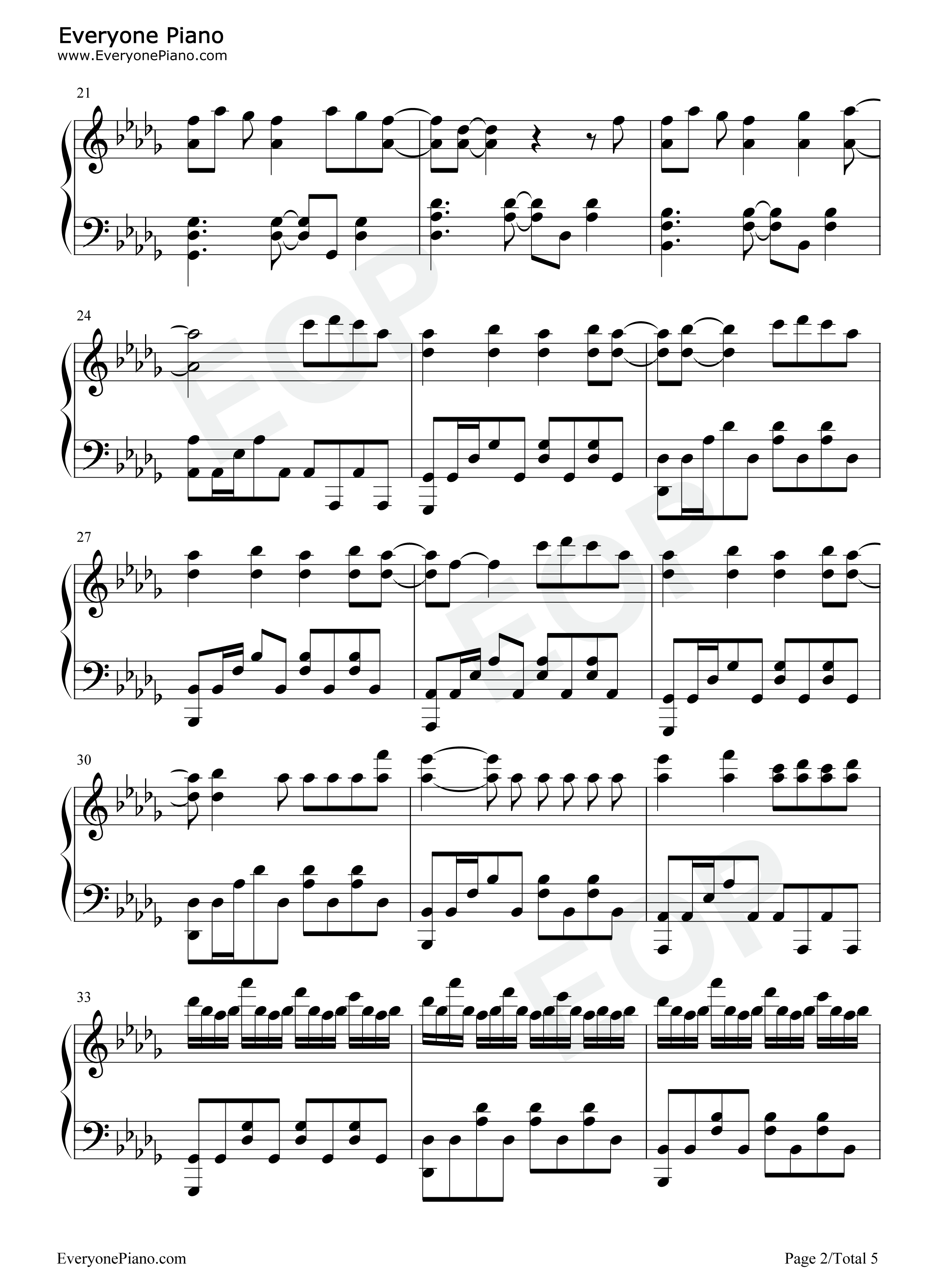 Eight钢琴谱_IU_Suga