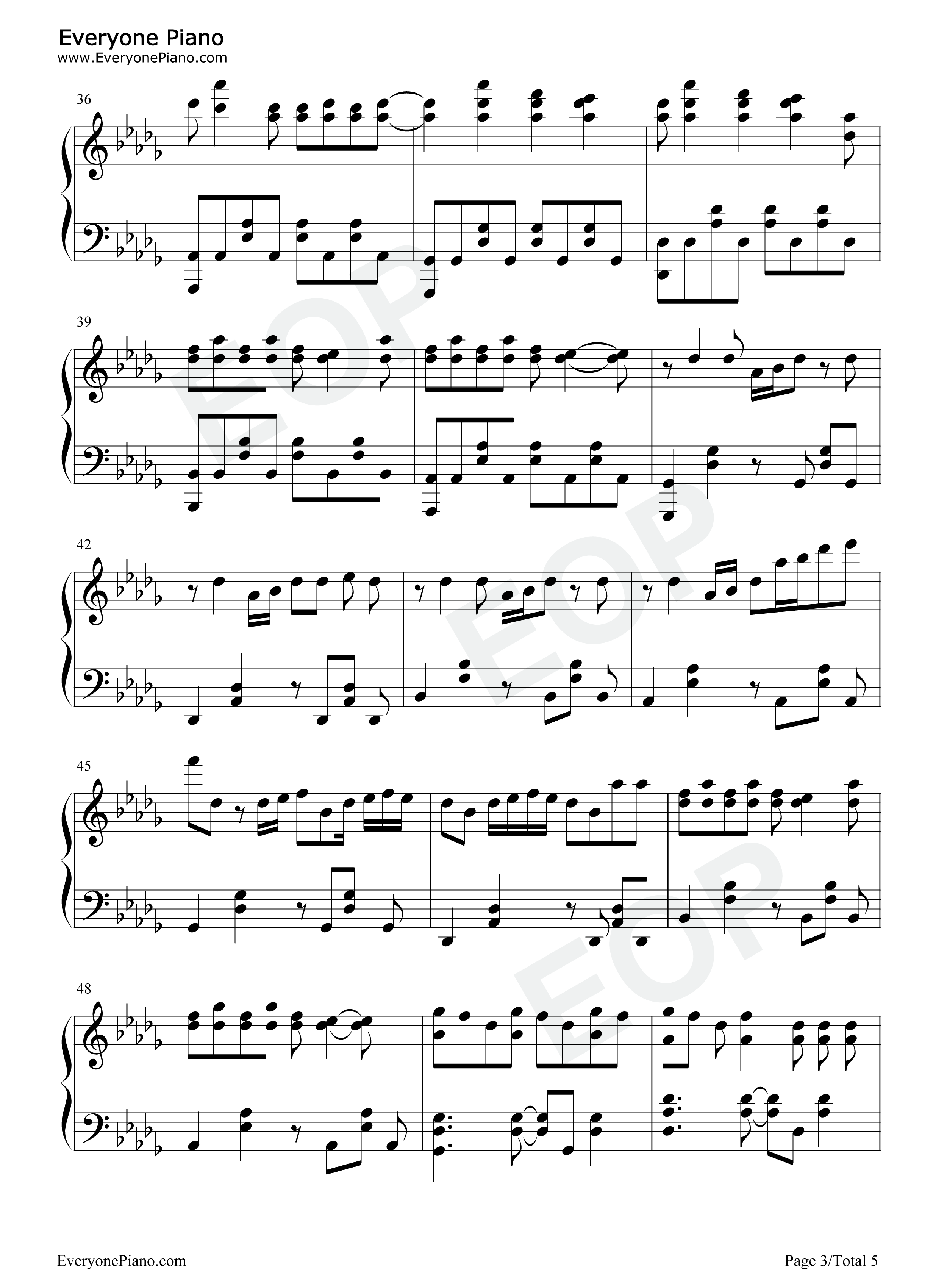 Eight钢琴谱_IU_Suga