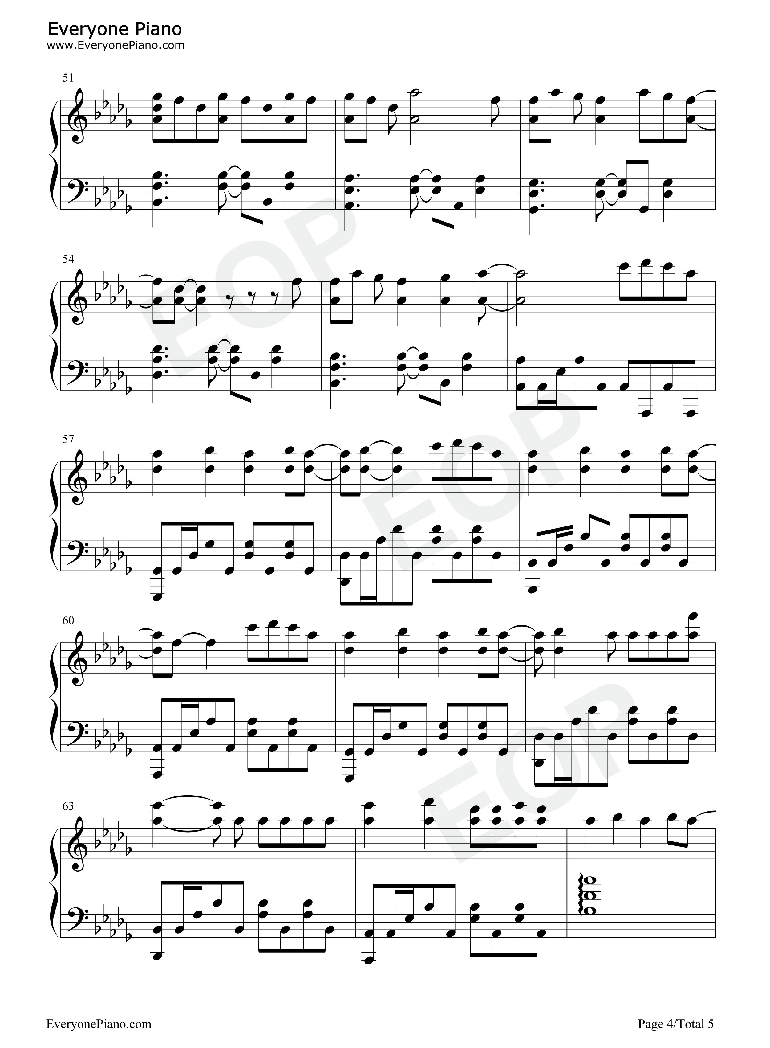 Eight钢琴谱_IU_Suga