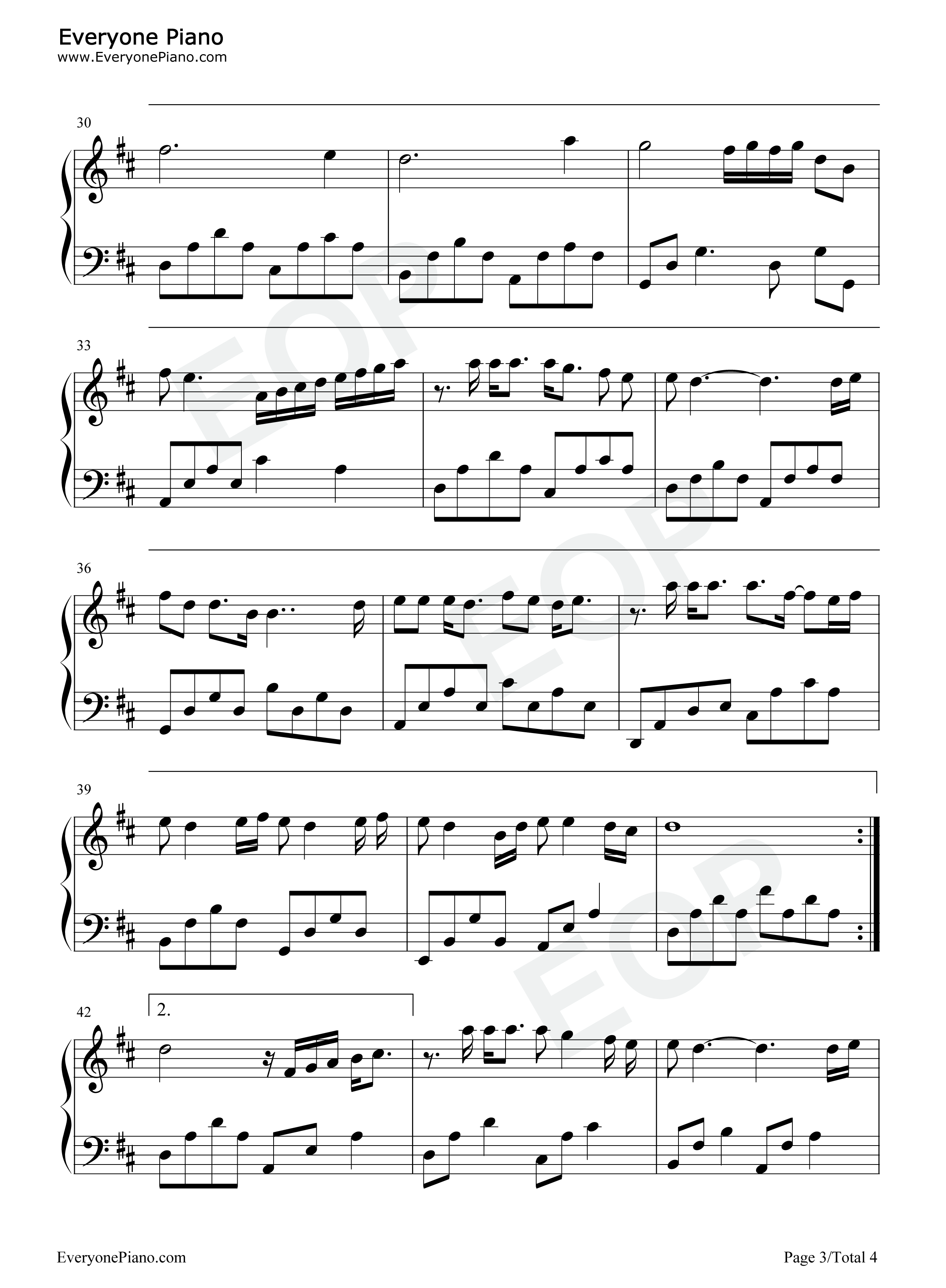 因为寂寞钢琴谱_张艾嘉