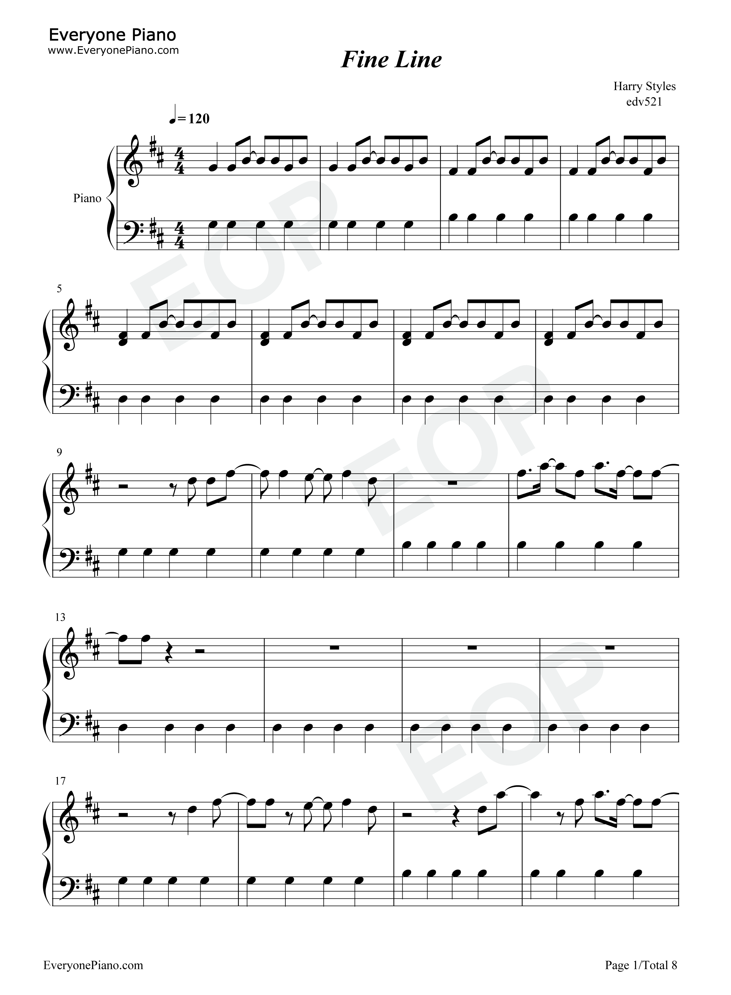 Fine_Line钢琴谱_Harry_Styles