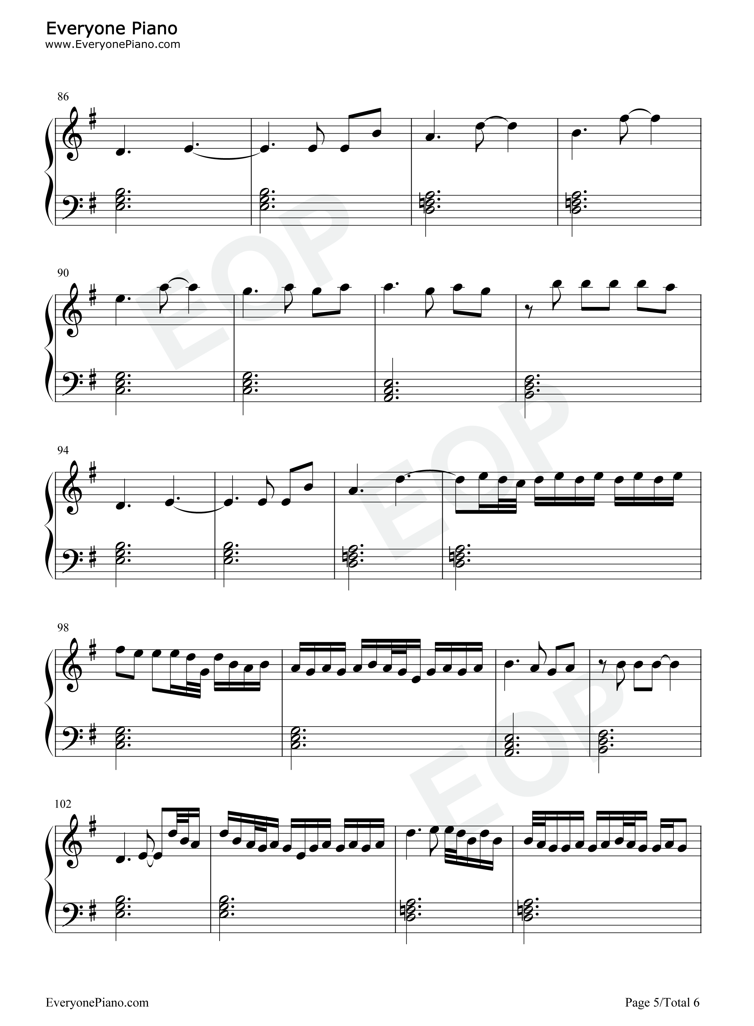 She钢琴谱_Harry_Styles