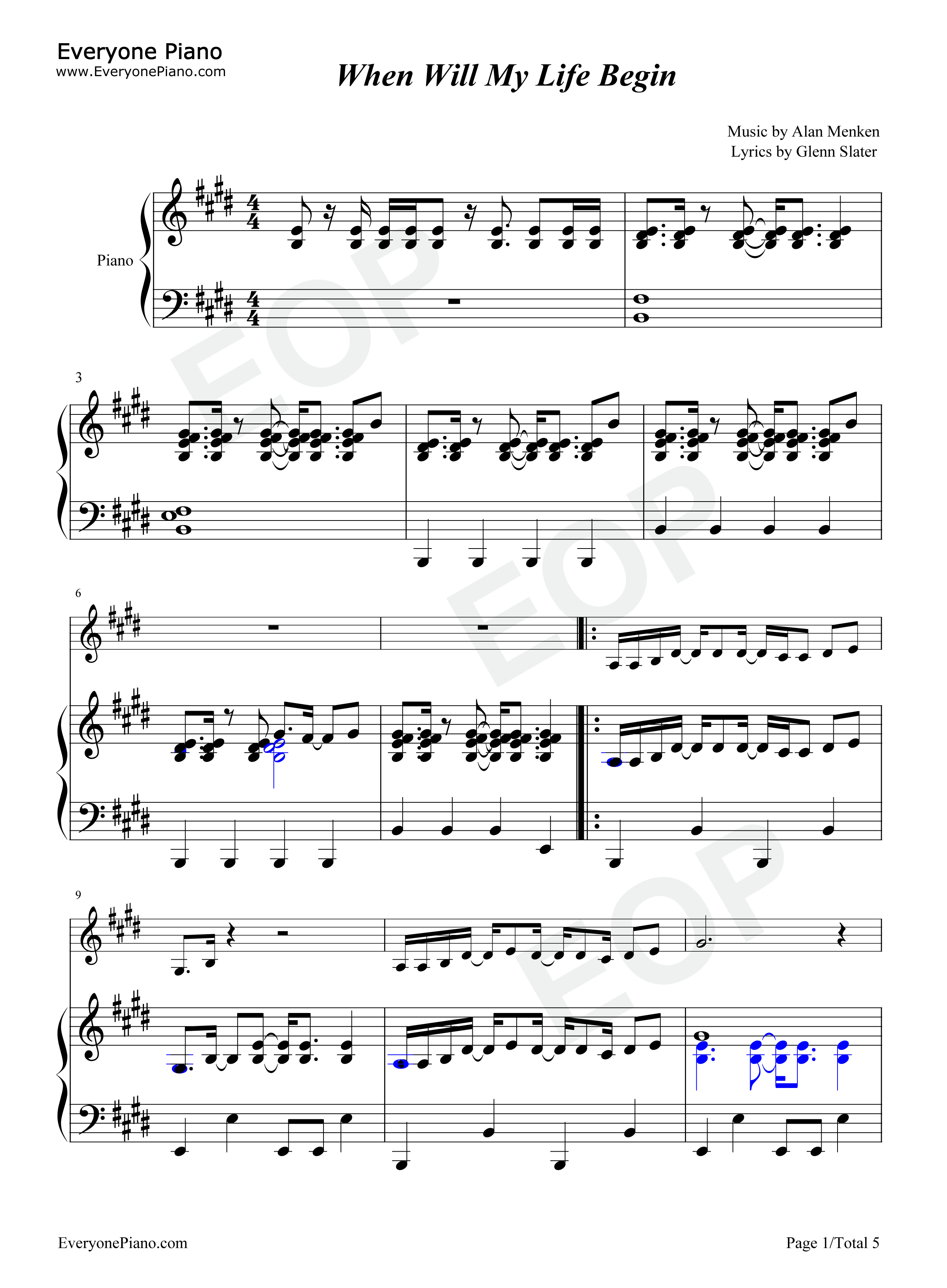 When_Will_My_Life_Begin钢琴谱_Mandy_Moore