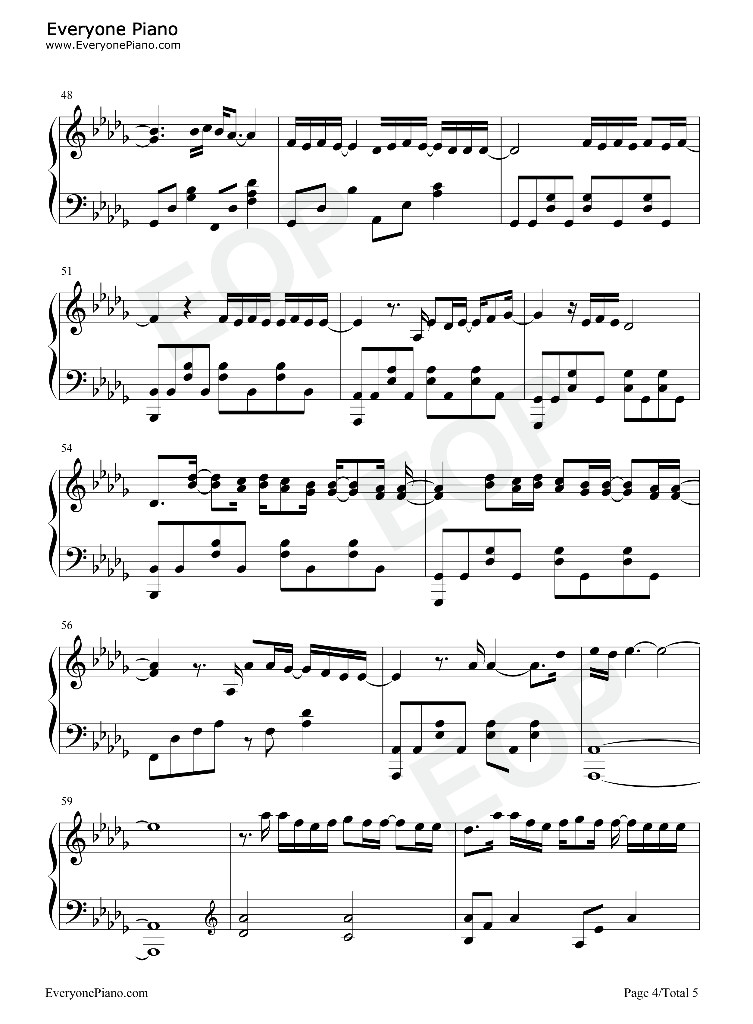 Flower钢琴谱_尹美莱