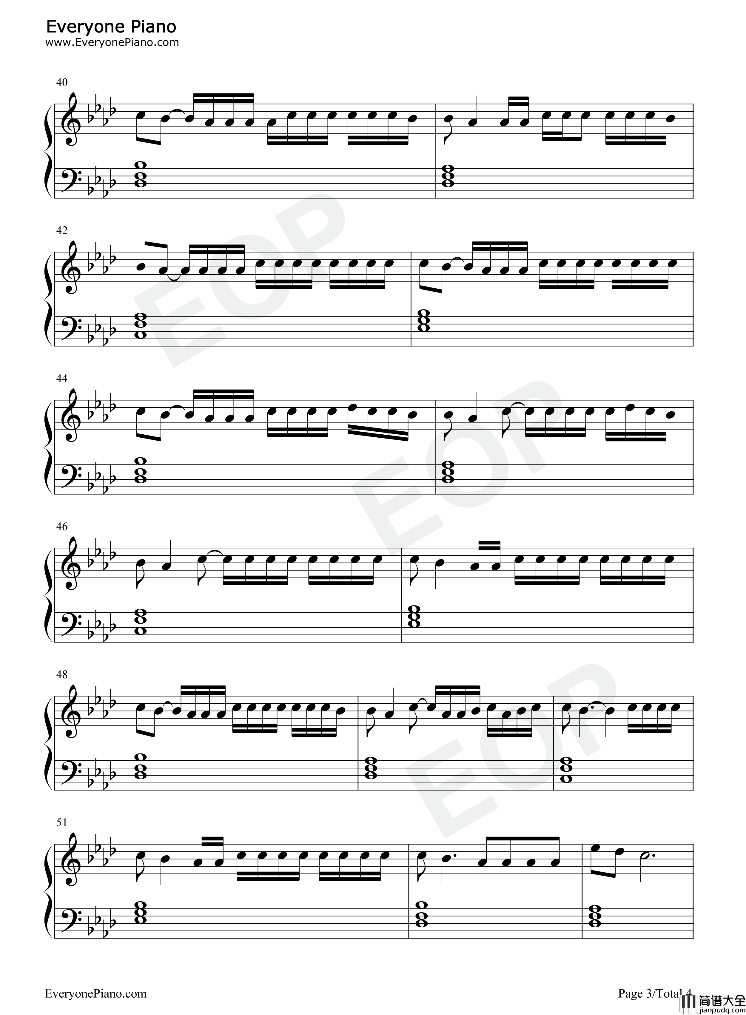 Bye_Me_Fui钢琴谱_Bad_Bunny