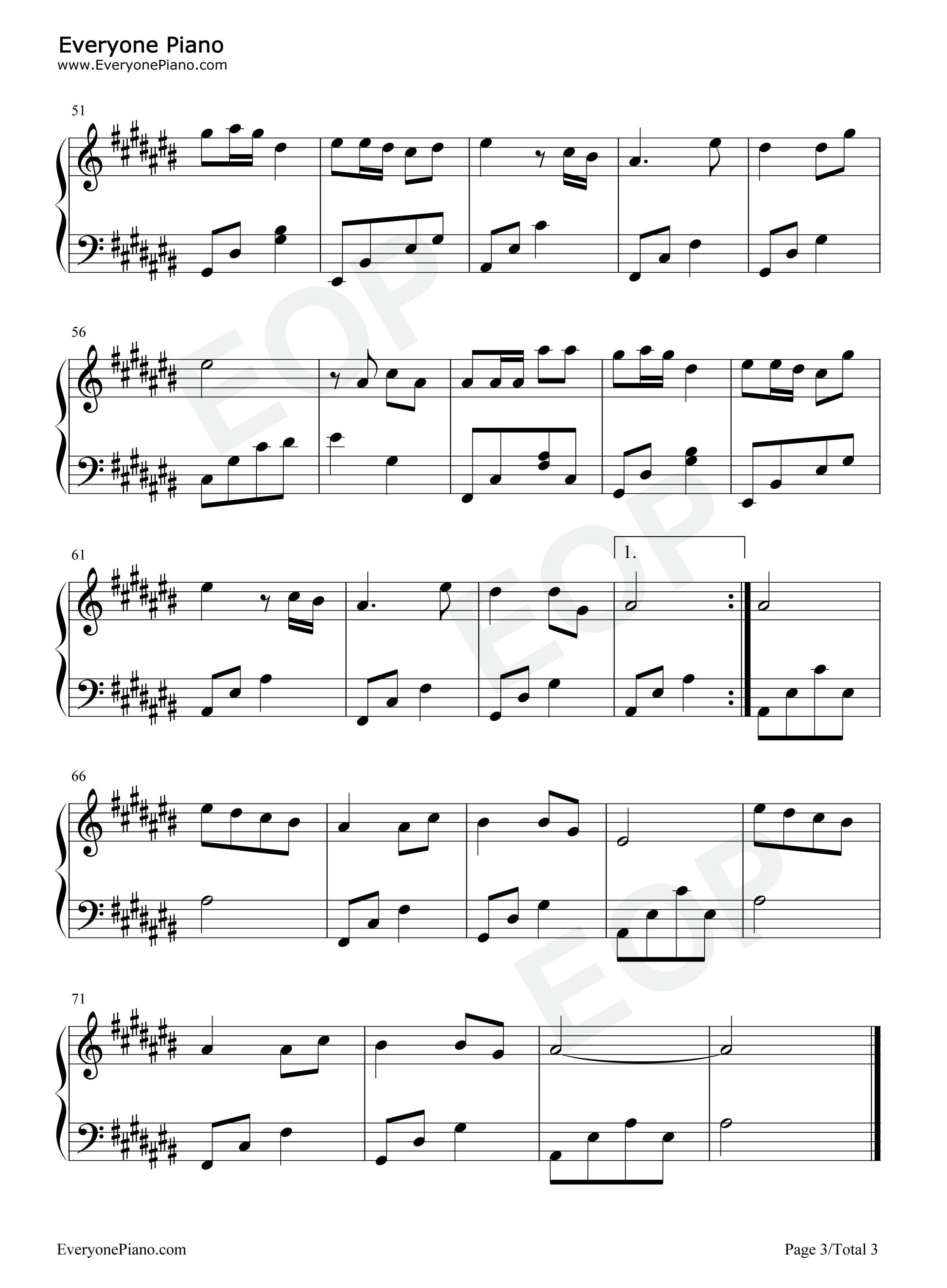 百花香钢琴谱_魏新雨