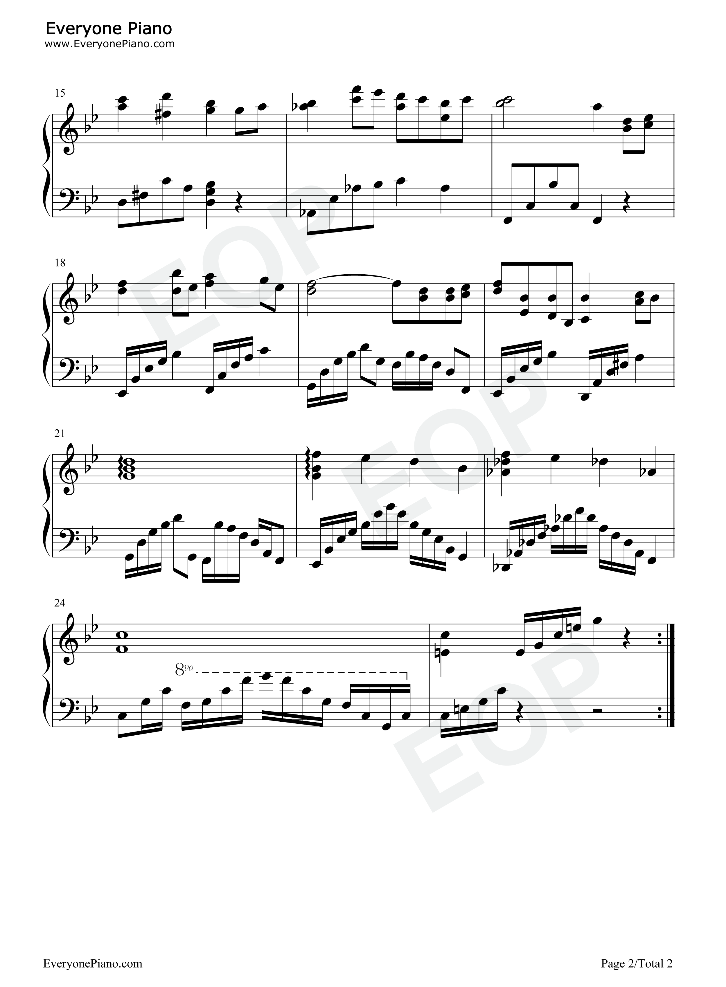 Ophilia_the_Cleric钢琴谱_西木康智