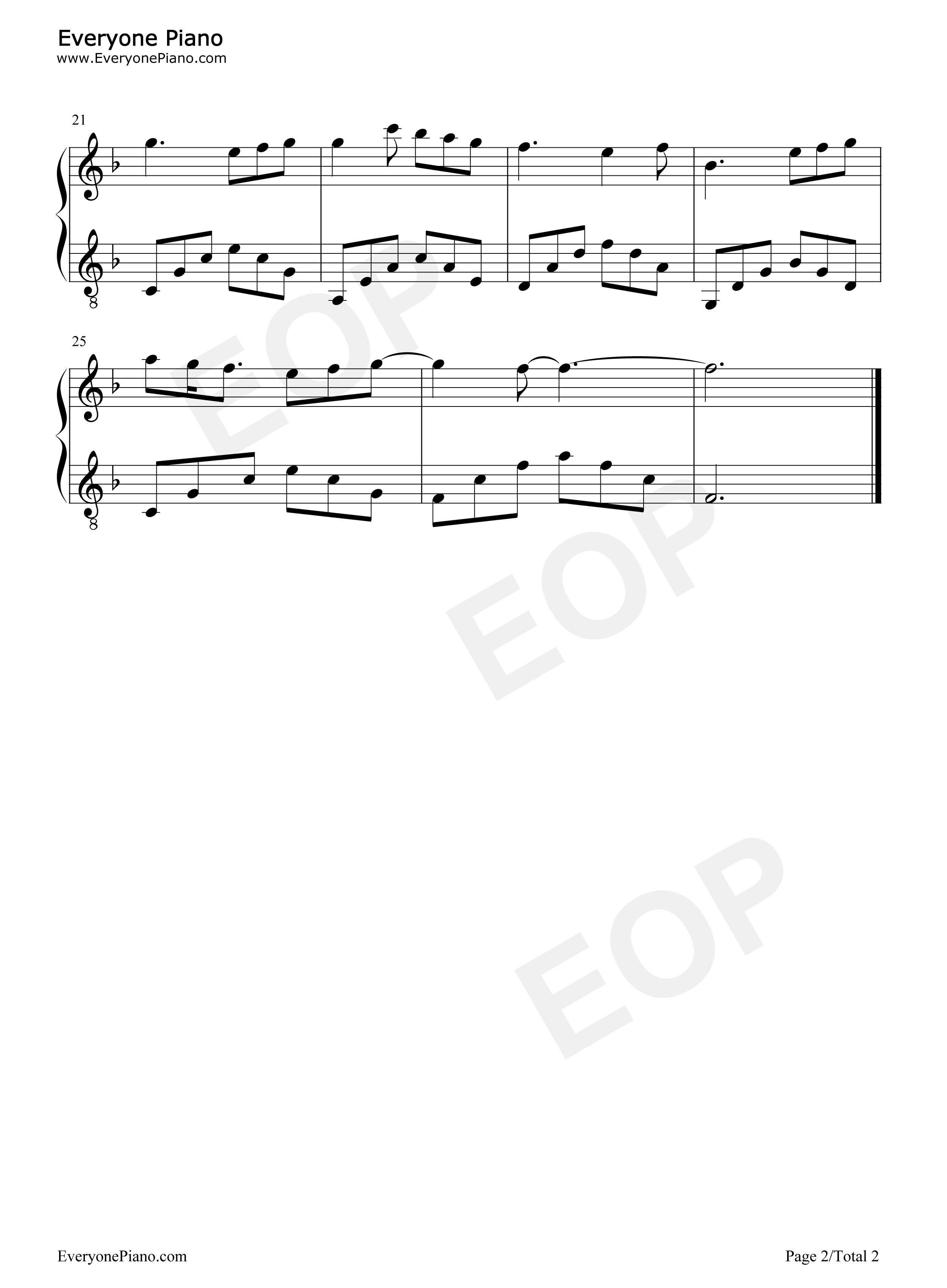 谁唱都好听的_喜欢你_钢琴谱_希林娜依·高