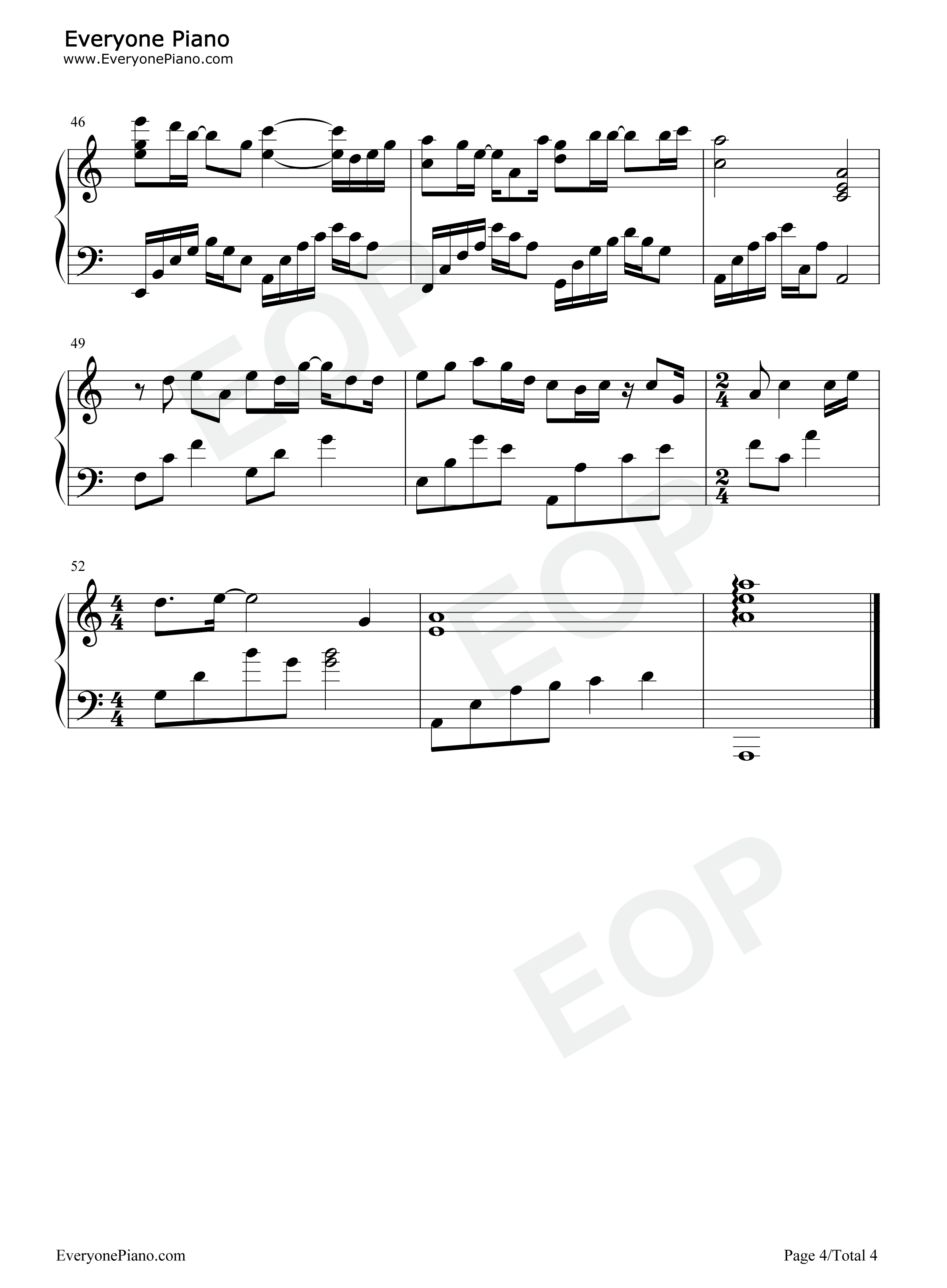 三苦生钢琴谱_小小萱