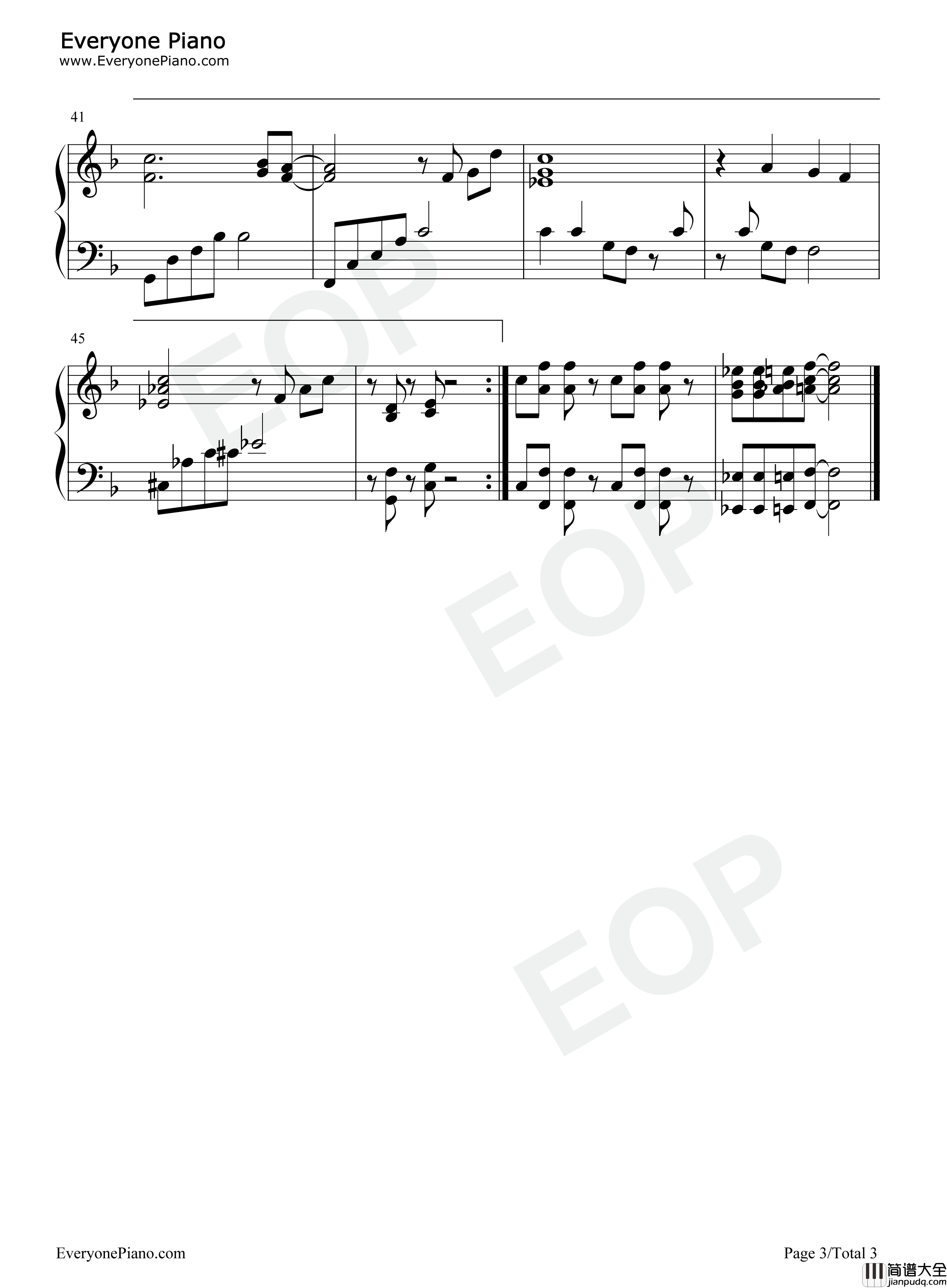 12MINI主题曲钢琴谱_Wiwi_Kuan