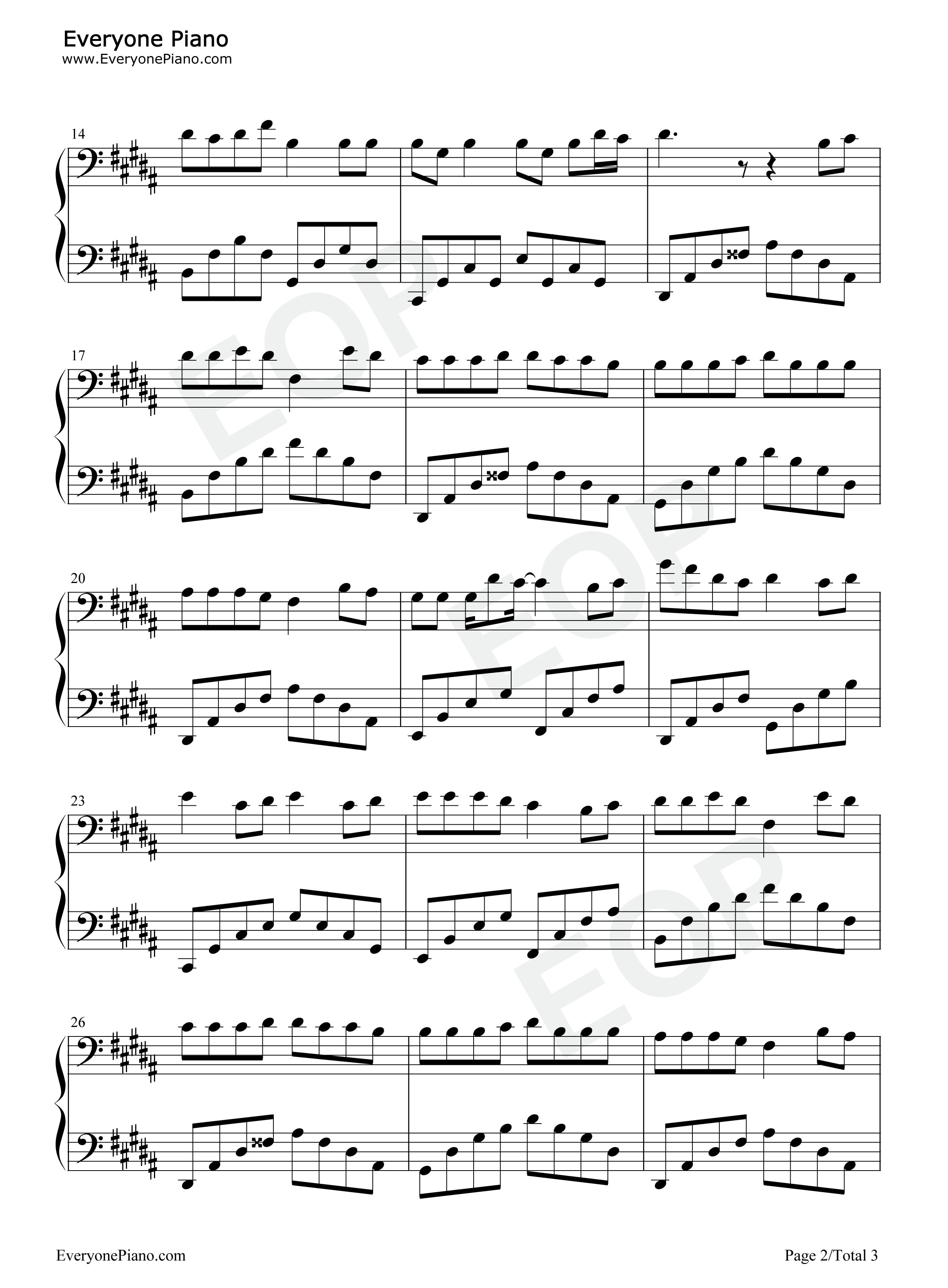 素颜钢琴谱_许嵩_何曼婷