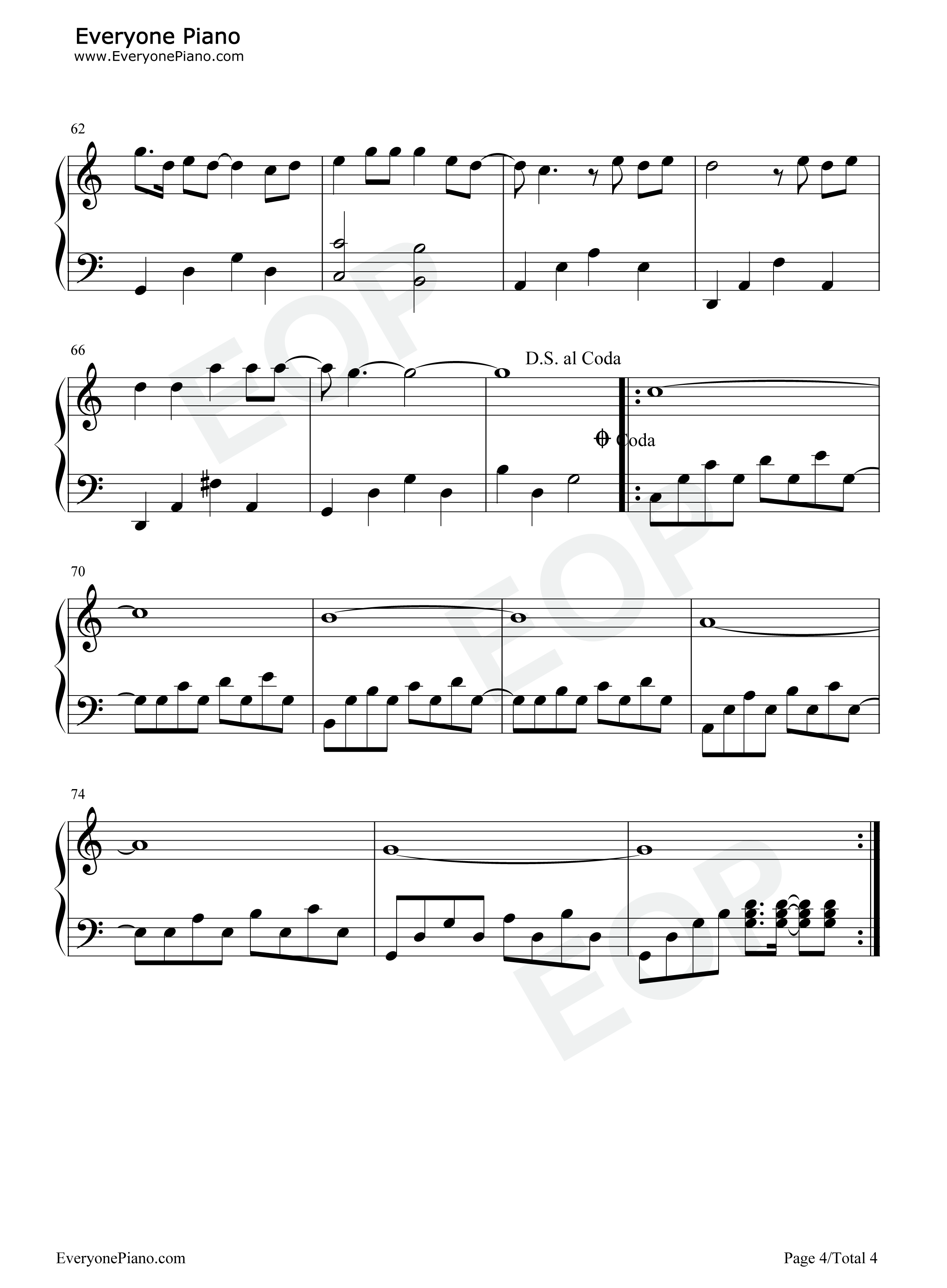 只要有你钢琴谱_古巨基_黄奕_马伊琍_周杰_黄晓明_刘涛