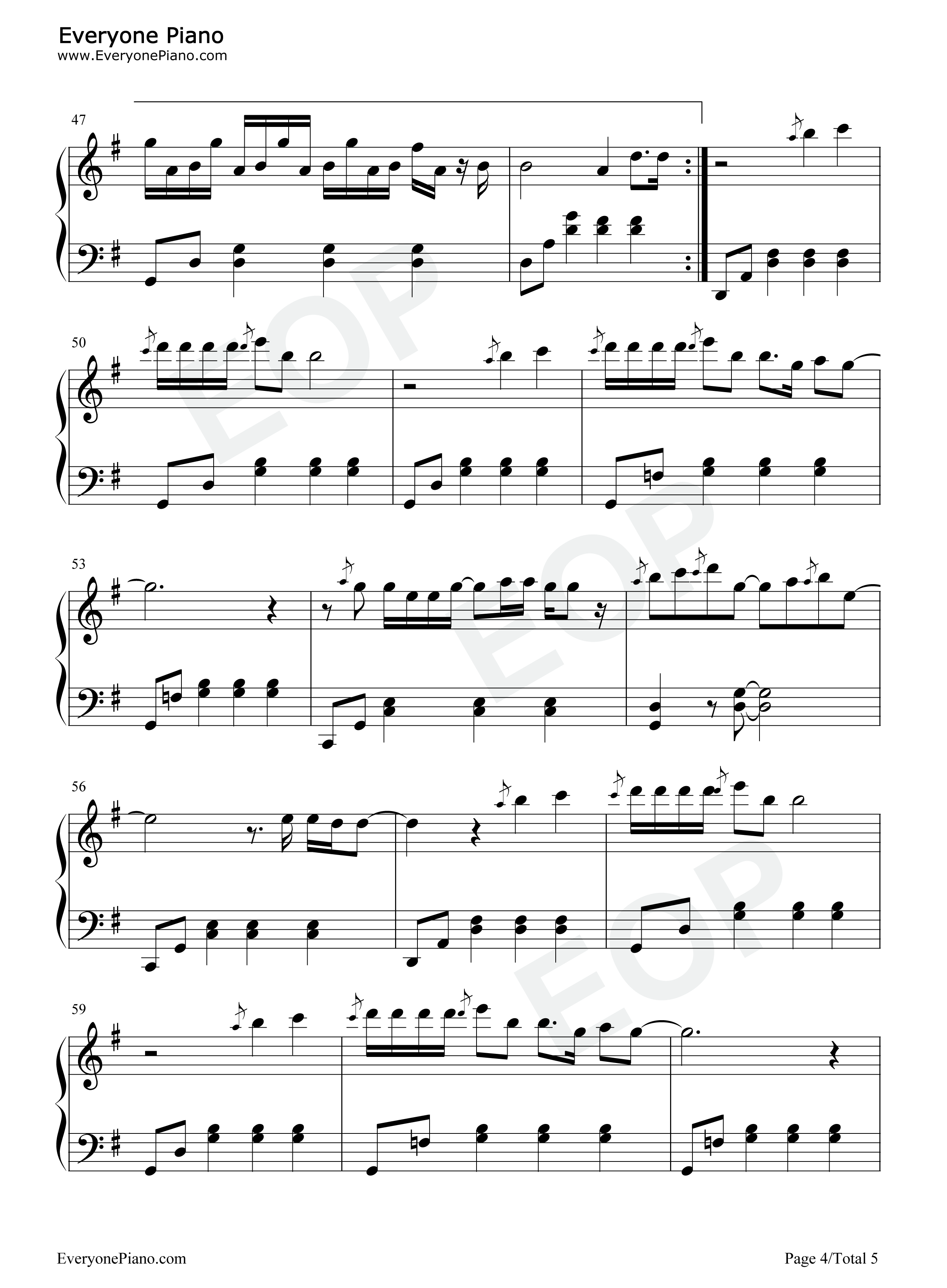 在一起嘛好不好钢琴谱_李荣浩