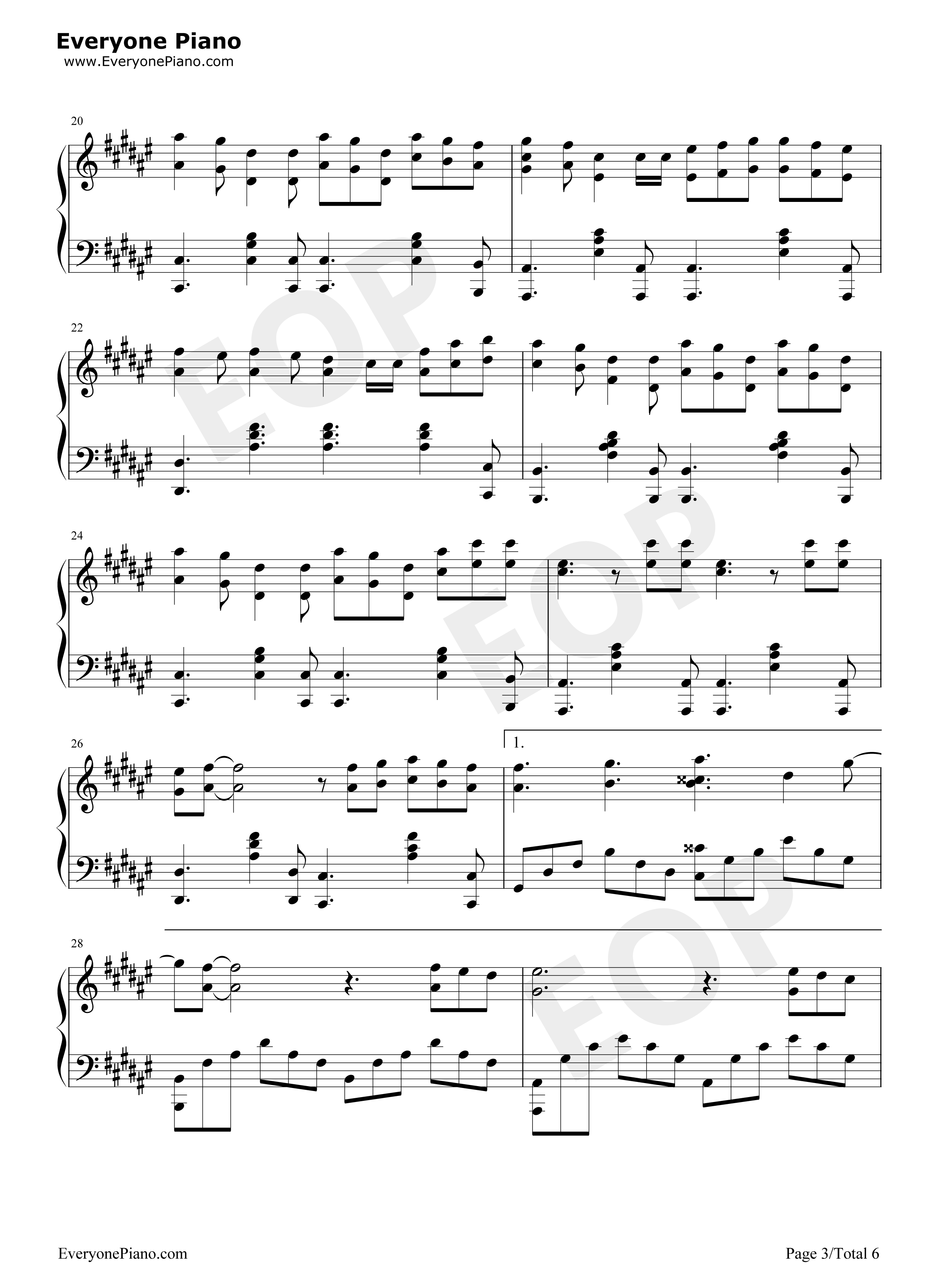 Wonderful_U钢琴谱_AGA