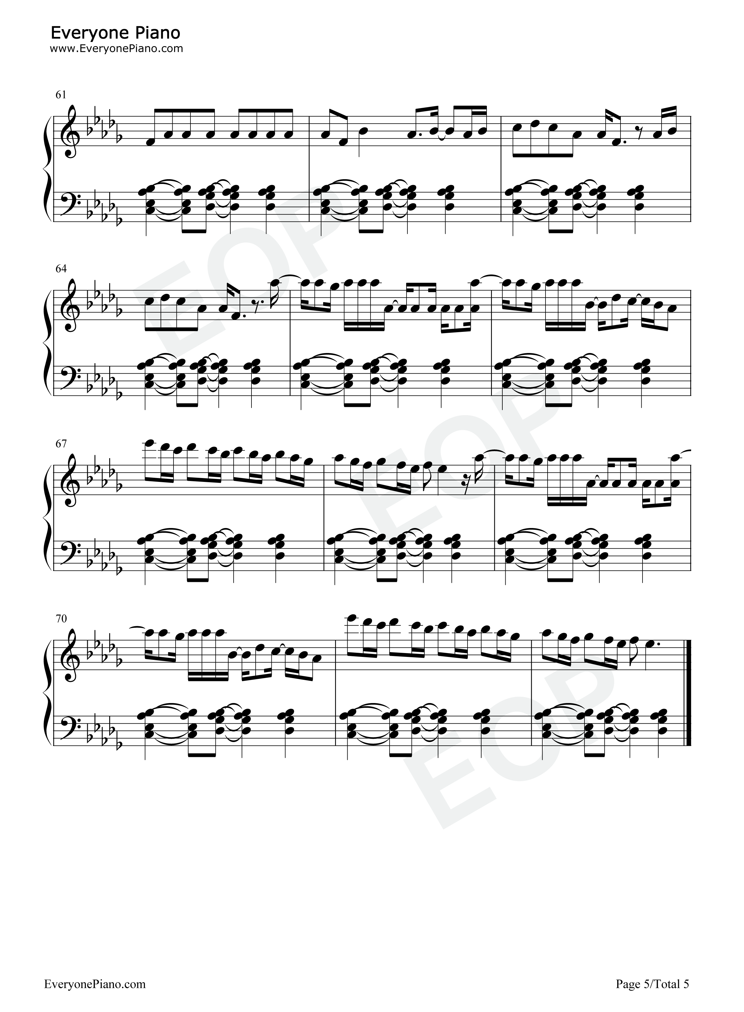 Girlfriend钢琴谱_Charlie_Puth