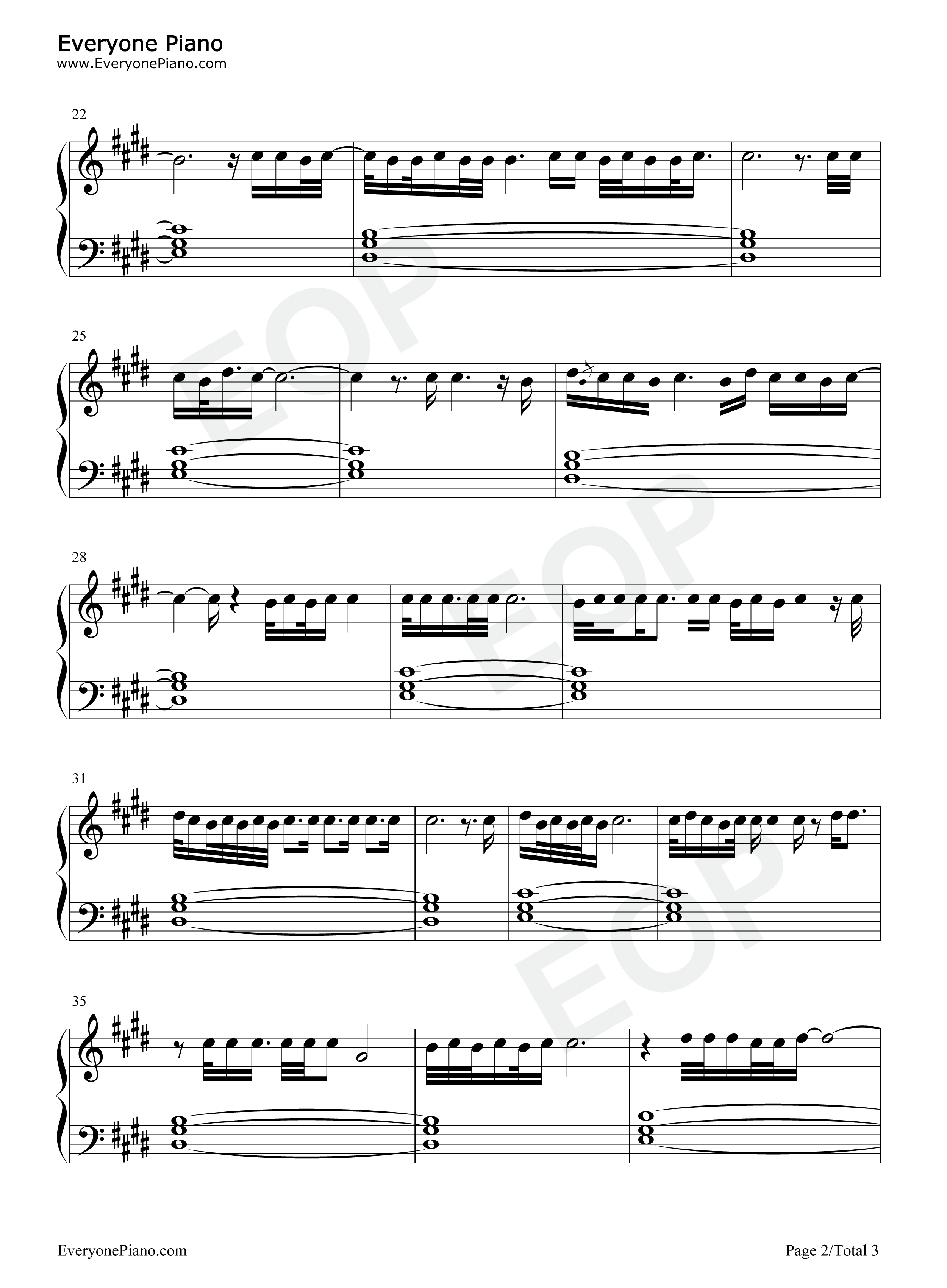 Not_My_Responsibility钢琴谱_Billie_Eilish