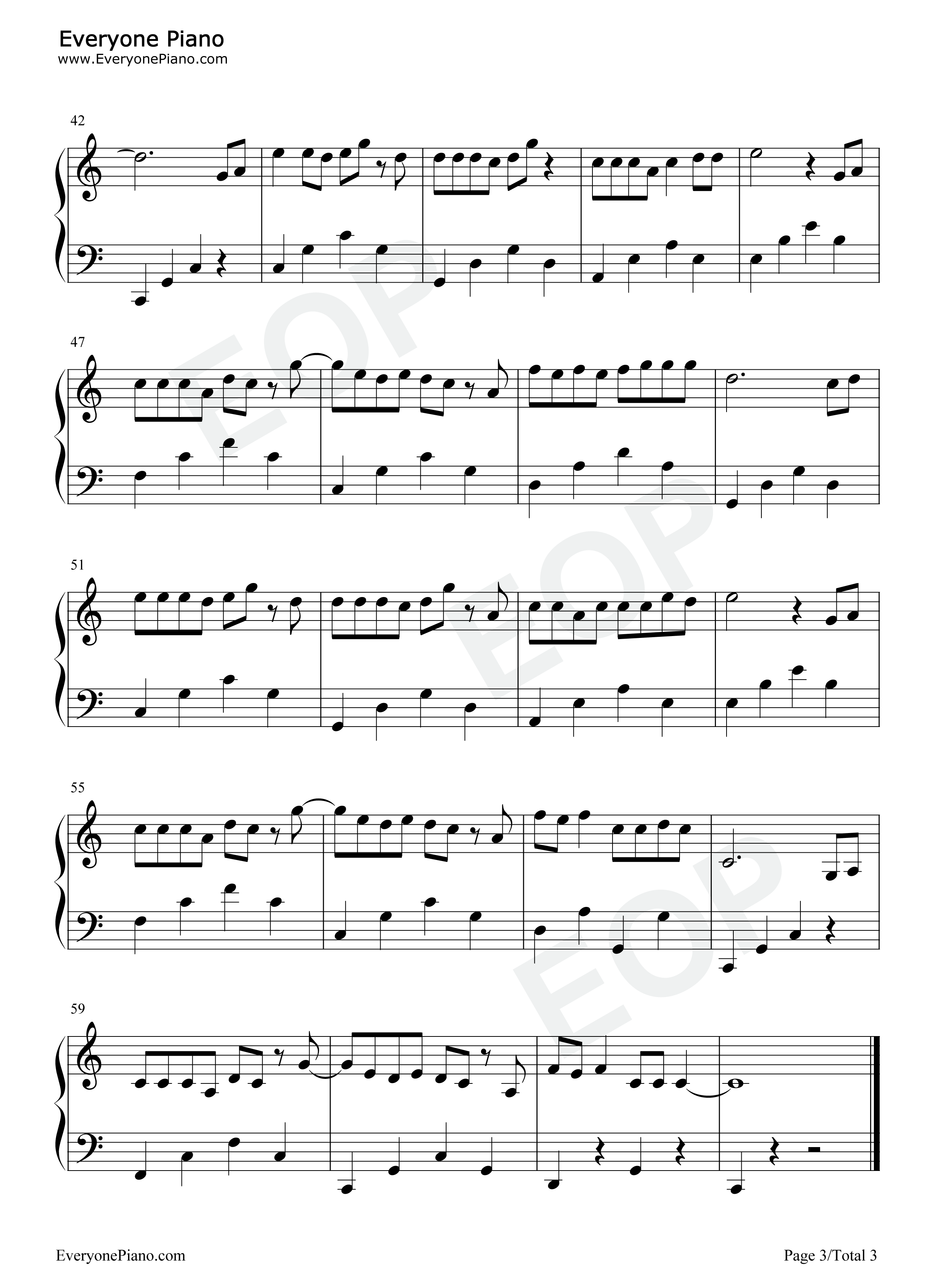 爱情堡垒钢琴谱_杨小壮