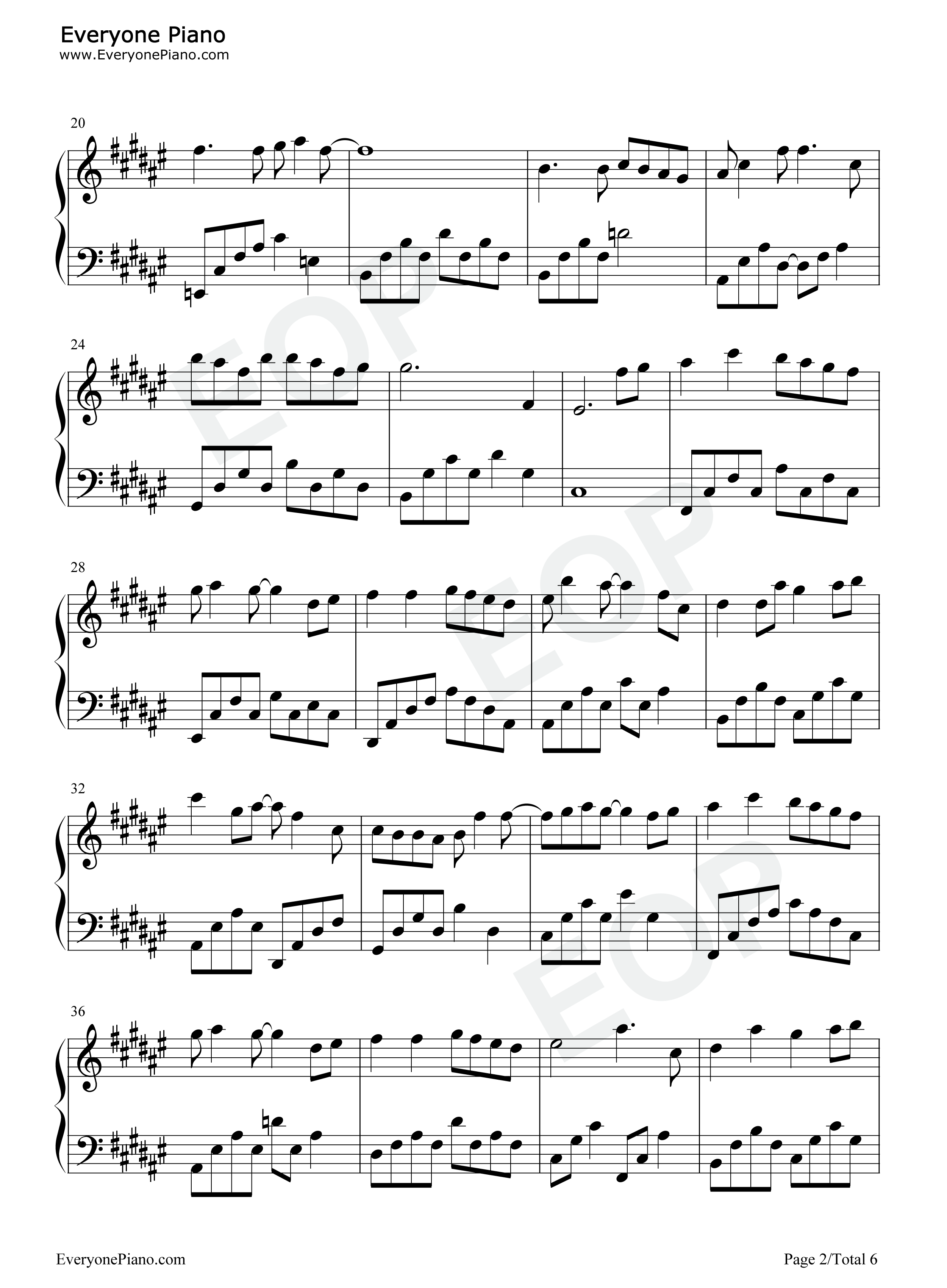 时光与你都很甜钢琴谱_吕小雨_孙泽源