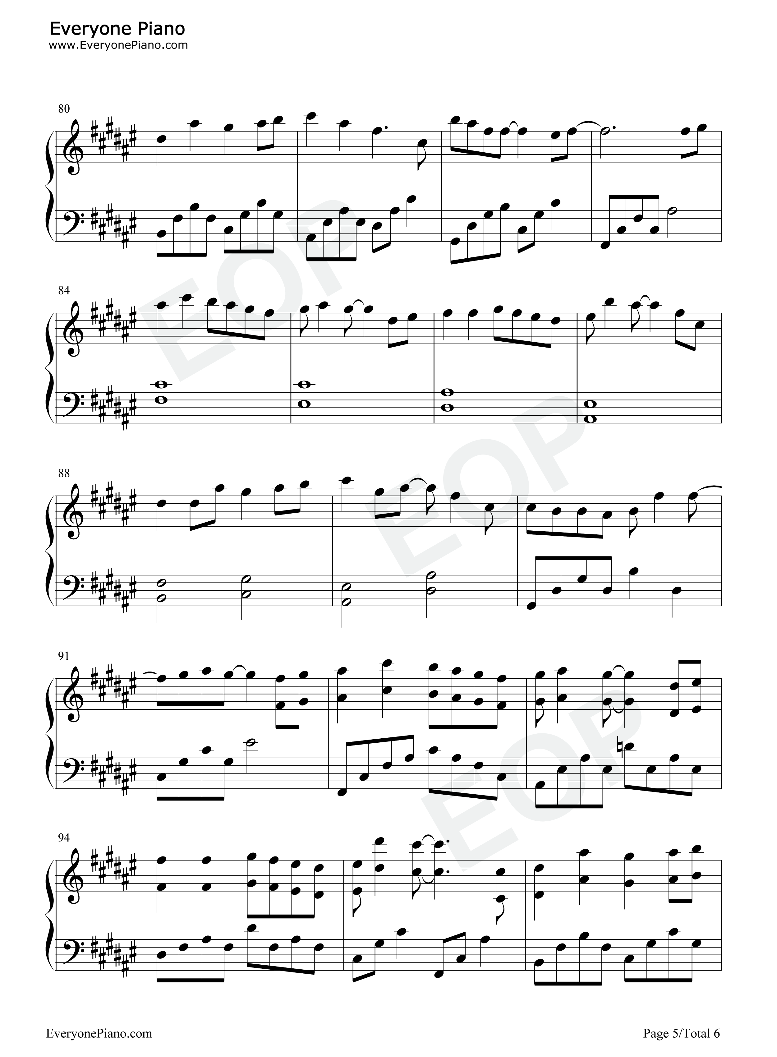 时光与你都很甜钢琴谱_吕小雨_孙泽源