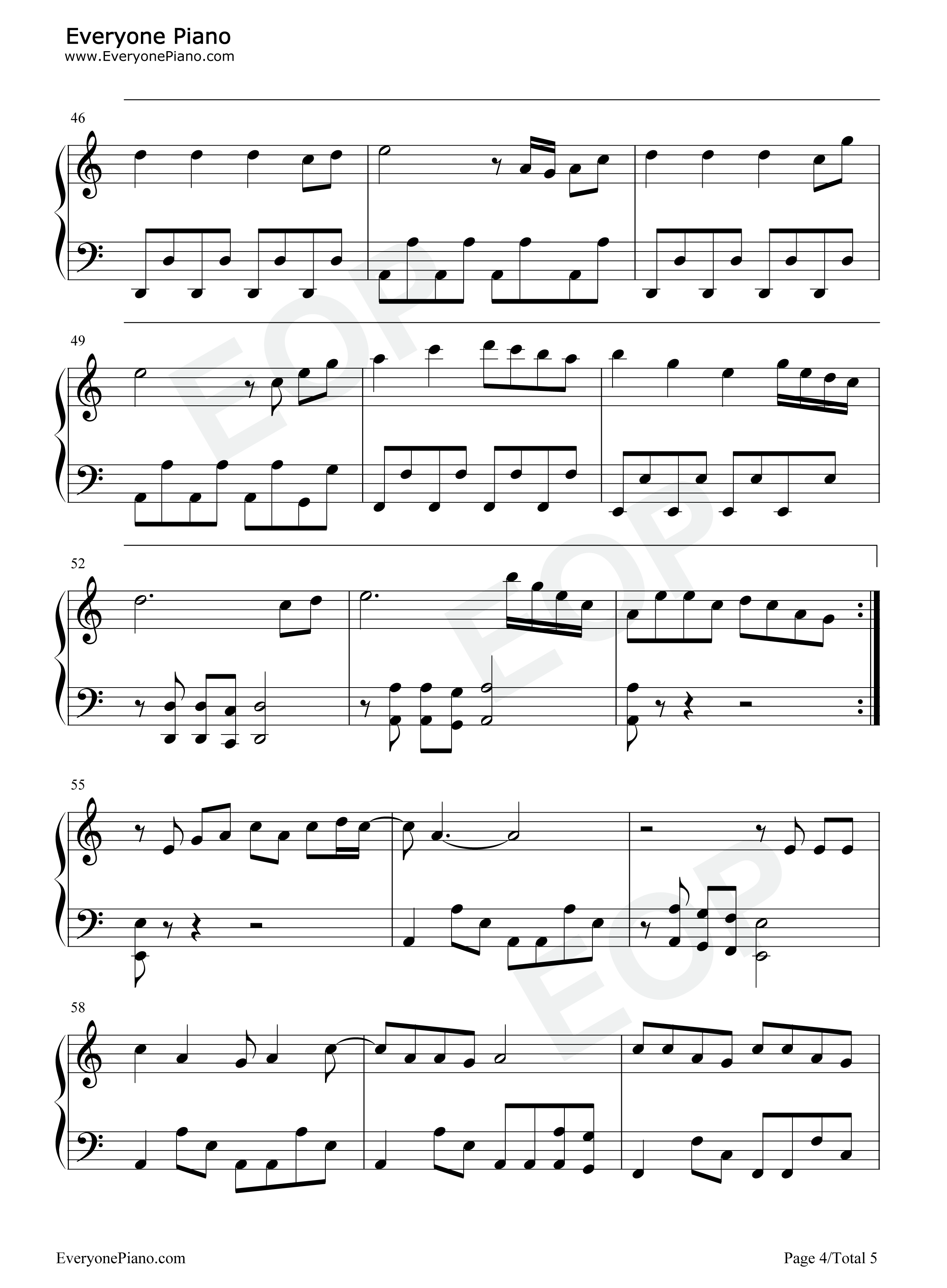 无人熟识钢琴谱_江蕙