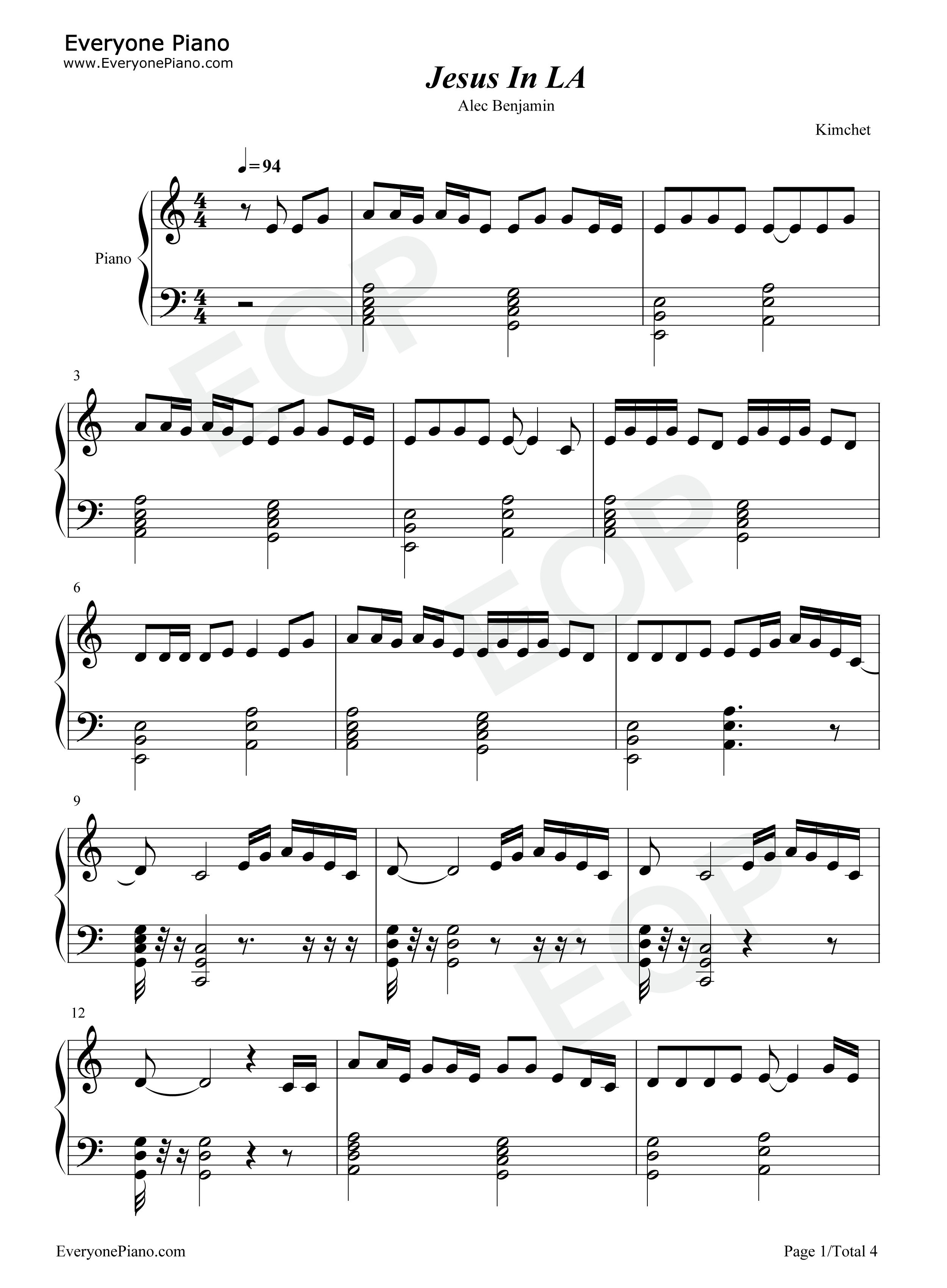 Jesus_In_LA钢琴谱_Alec_Benjamin