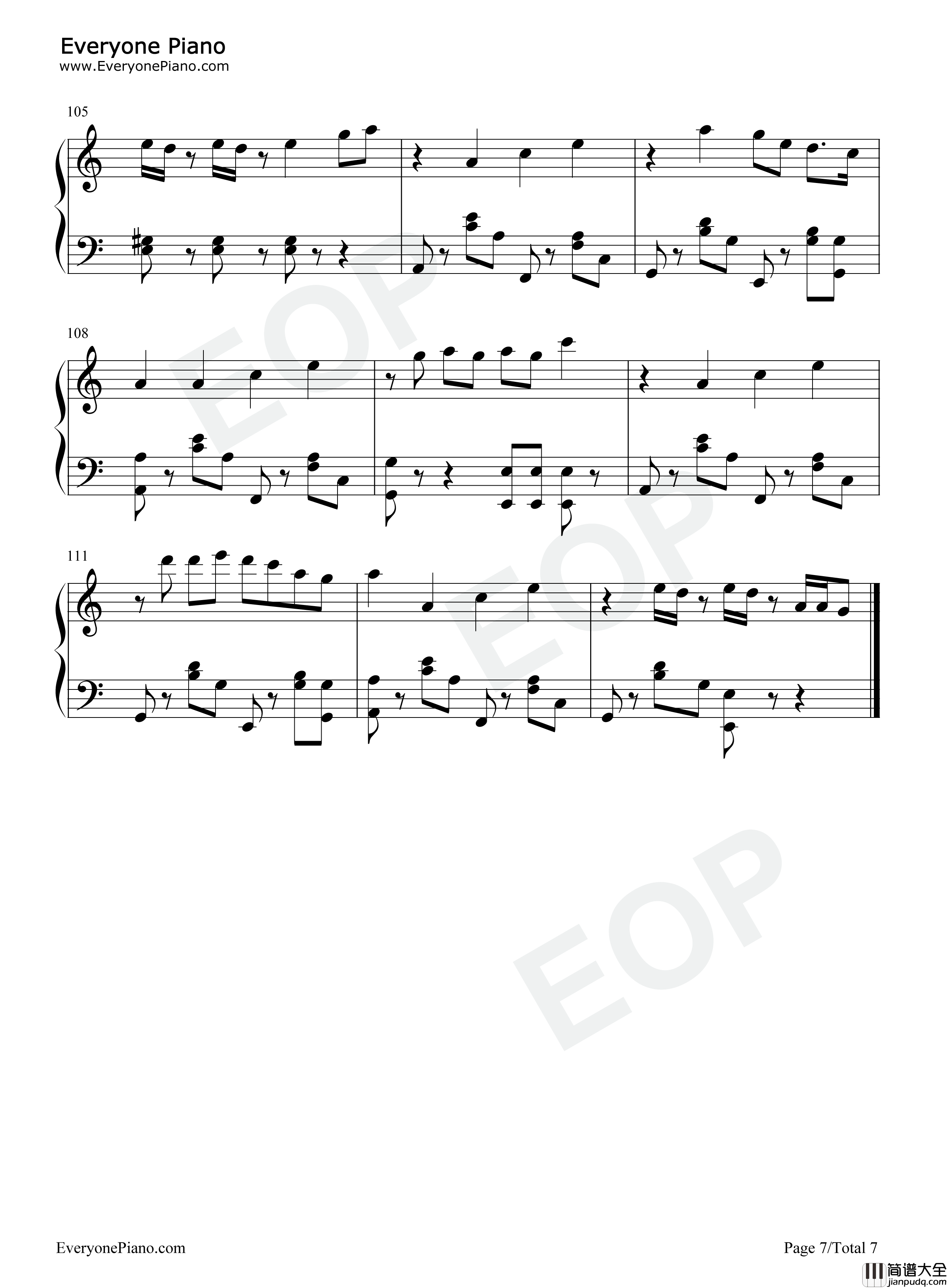 Maria钢琴谱_华莎_화사