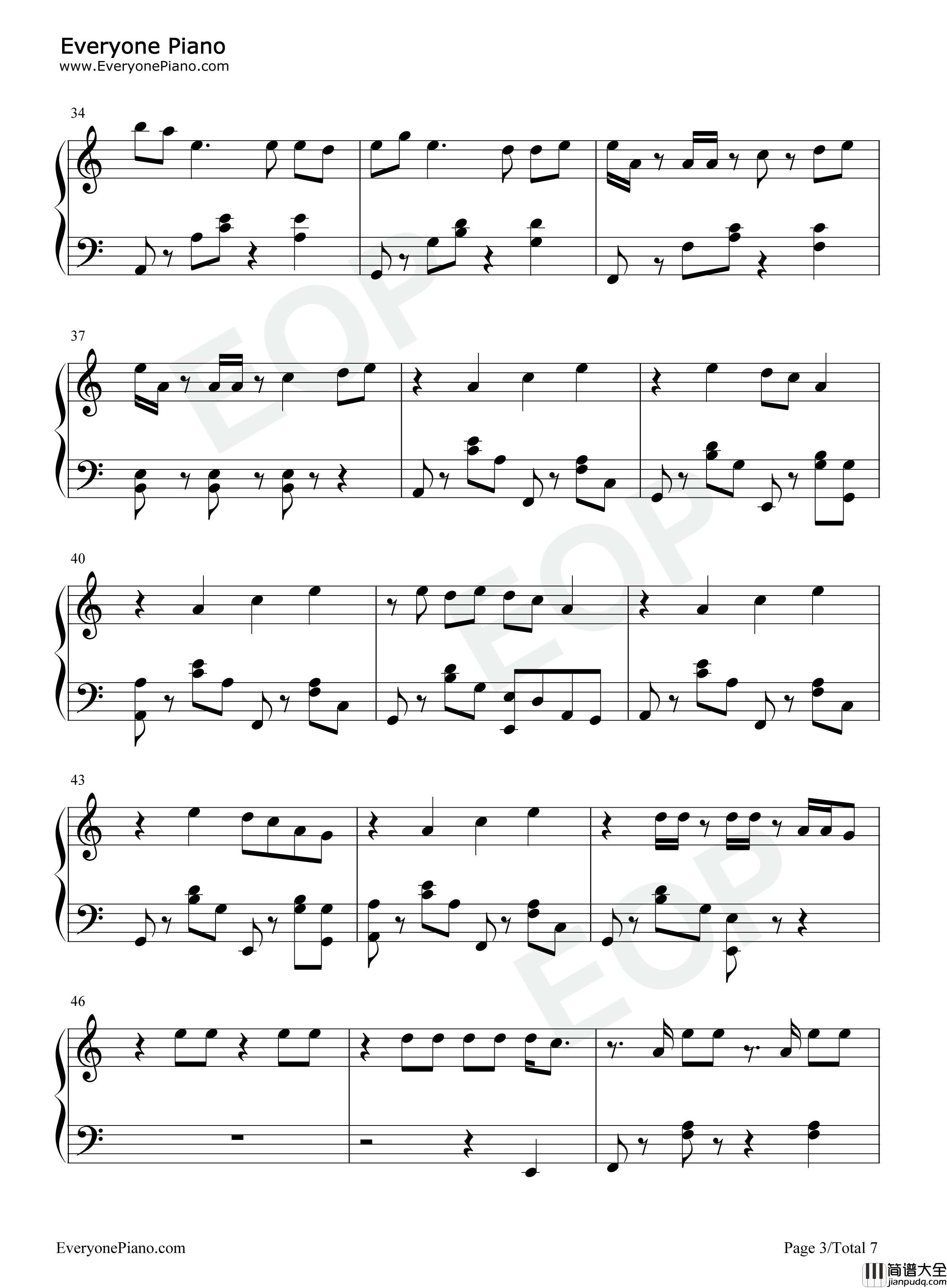 Maria钢琴谱_华莎_화사