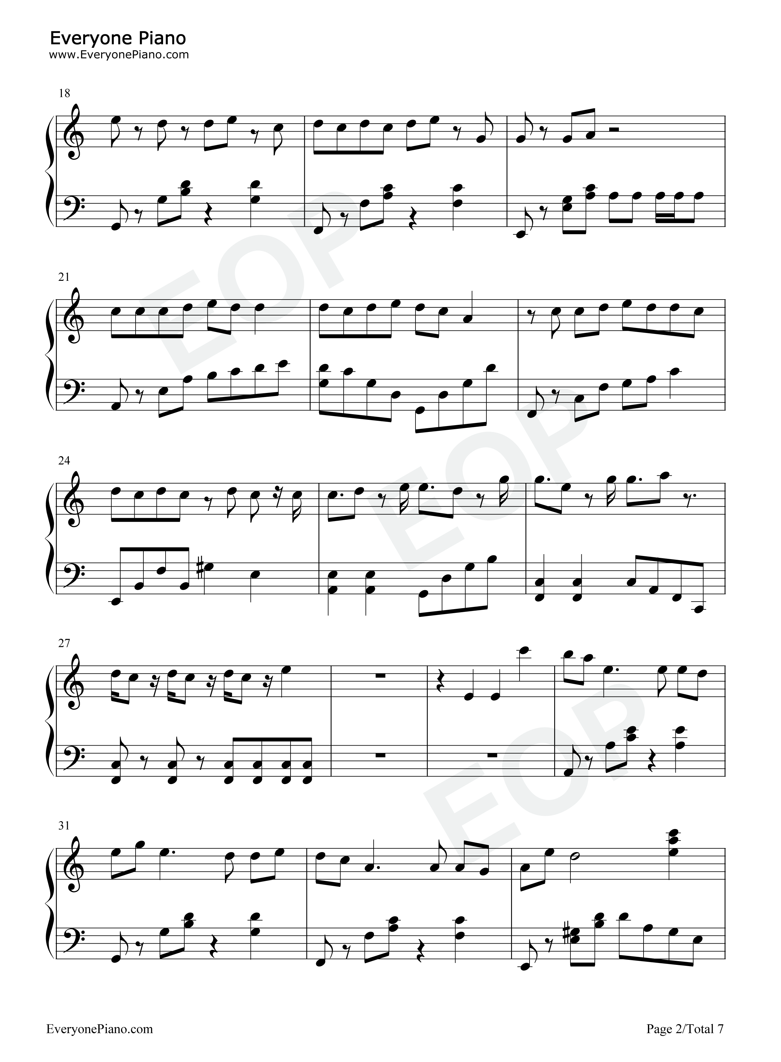 Maria钢琴谱_华莎_화사