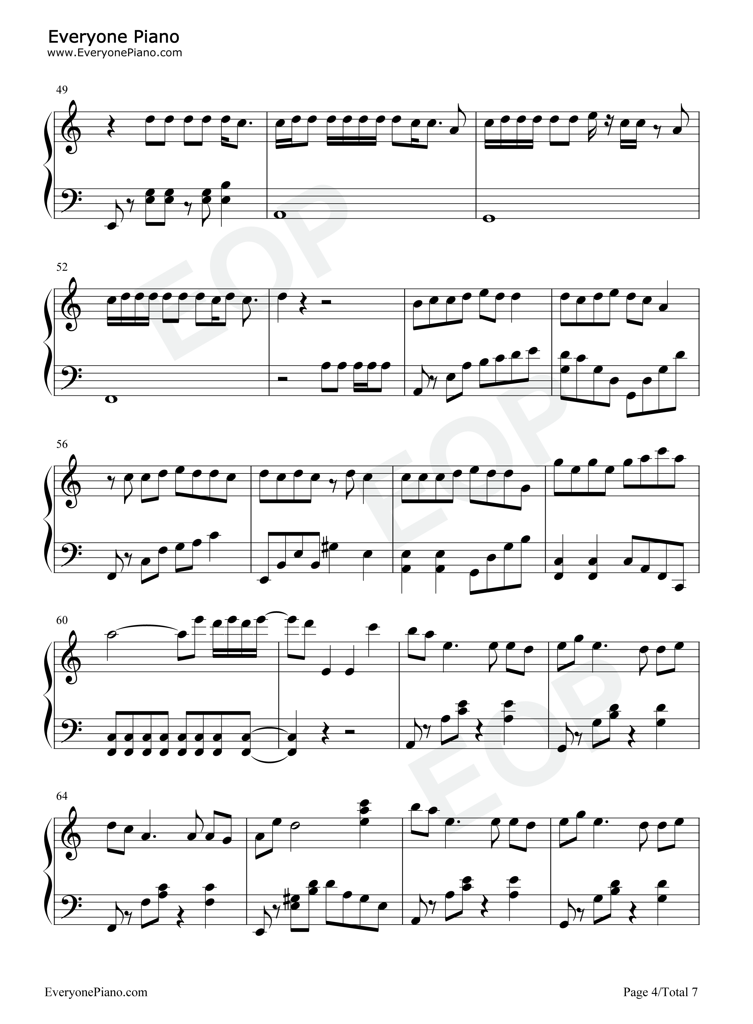 Maria钢琴谱_华莎_화사