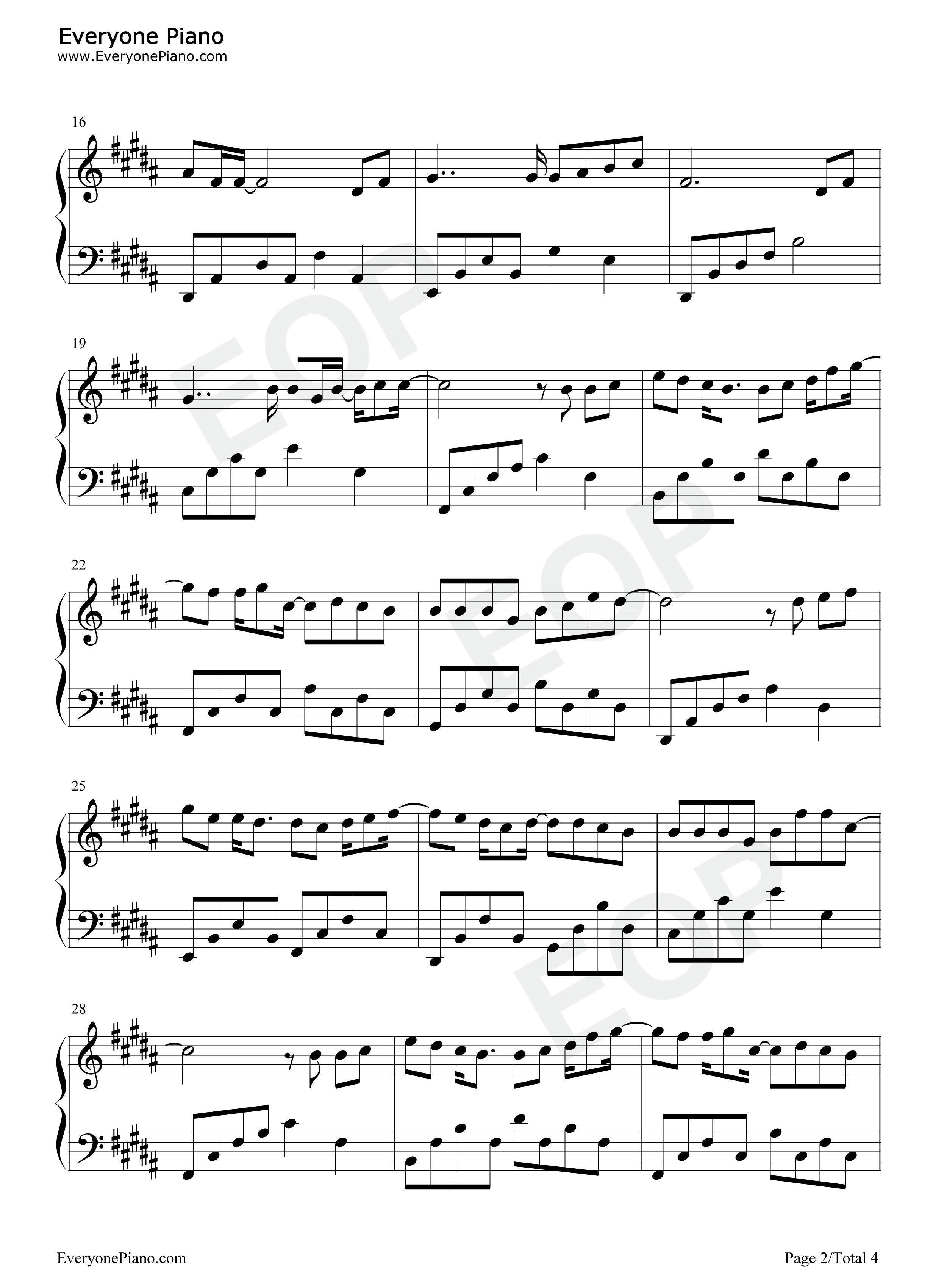 我爱你不问归期钢琴谱_白小白