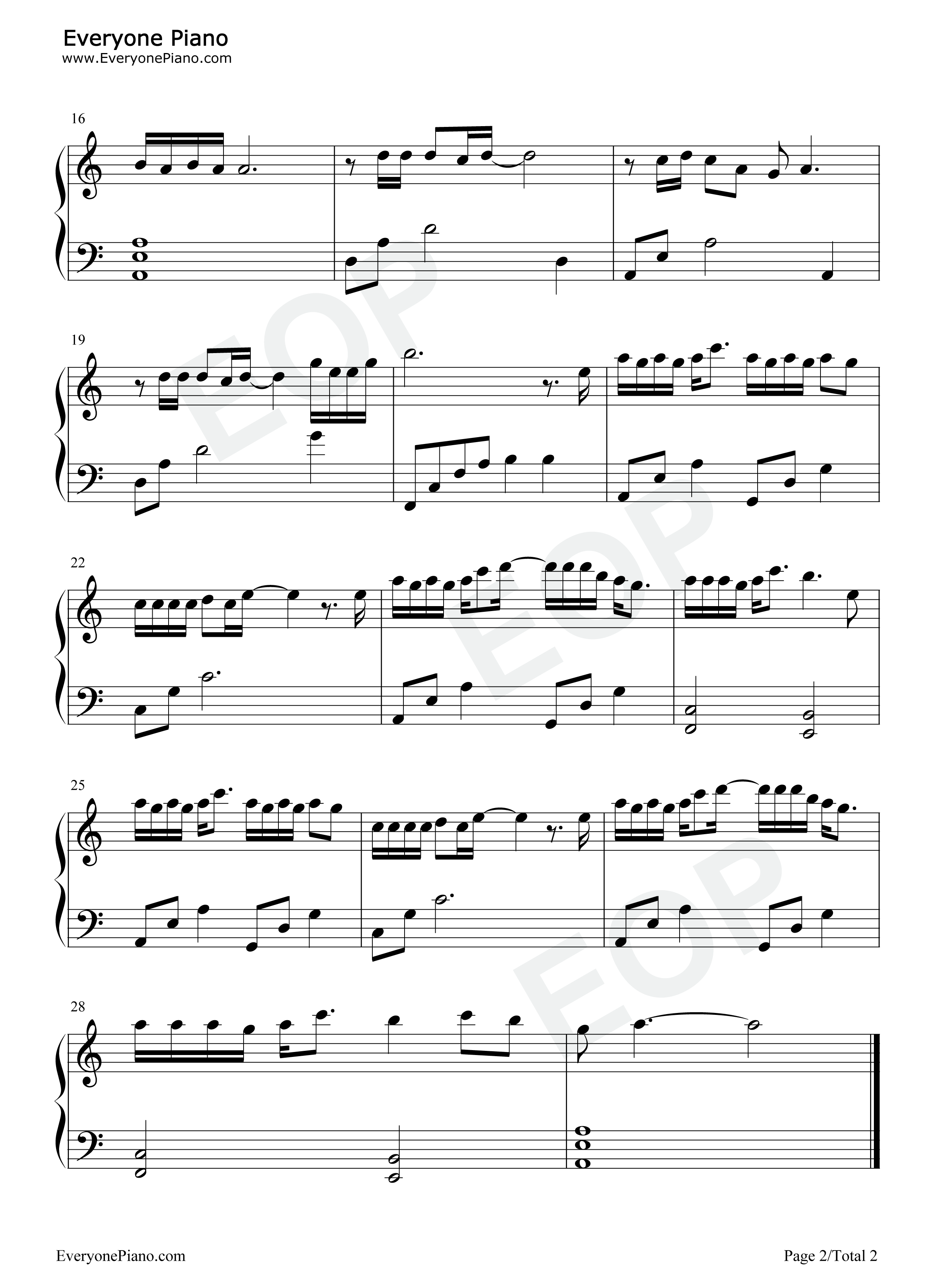 移情别恋钢琴谱_郭峰