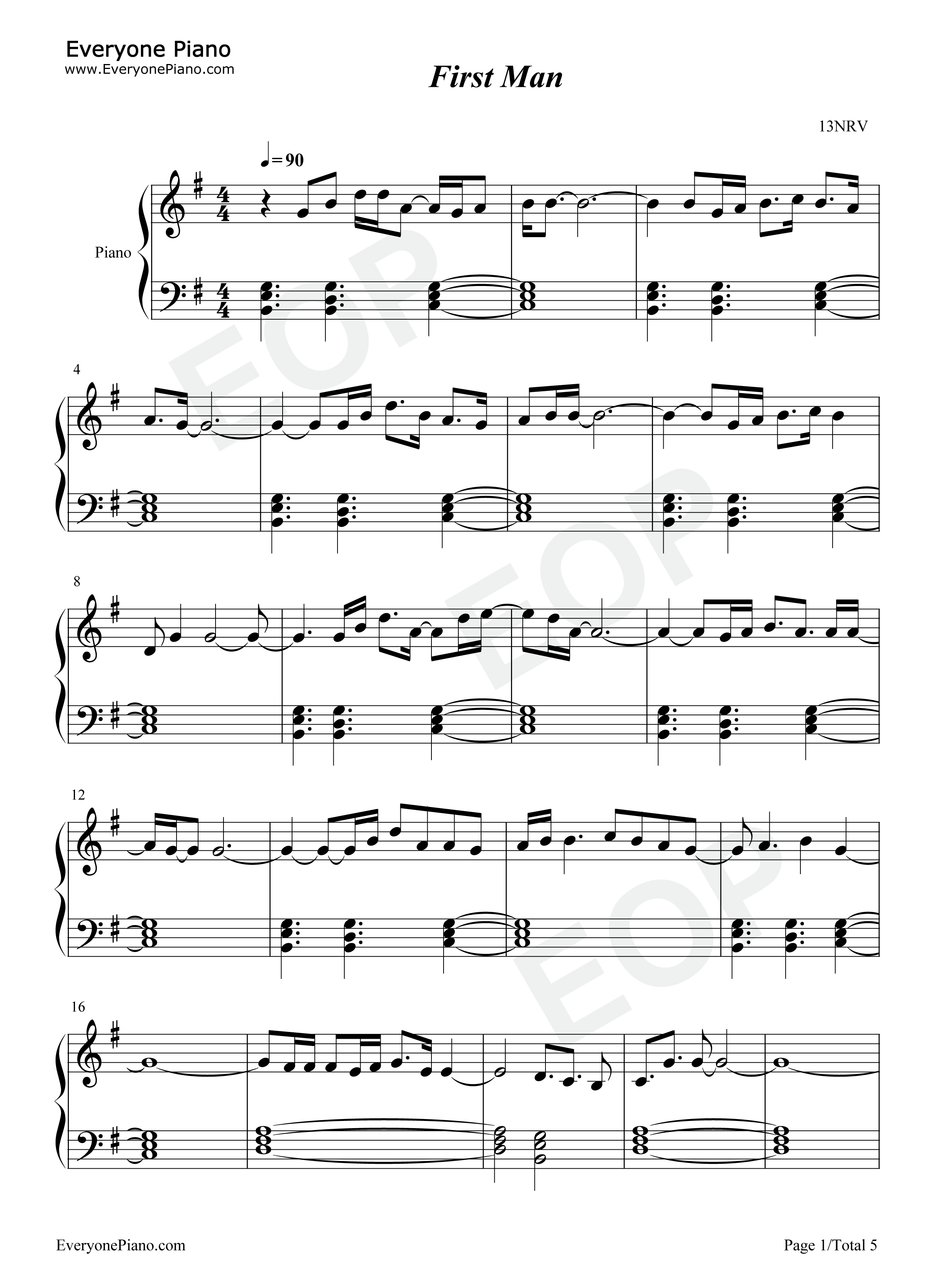 First_Man钢琴谱_Camila_Cabello