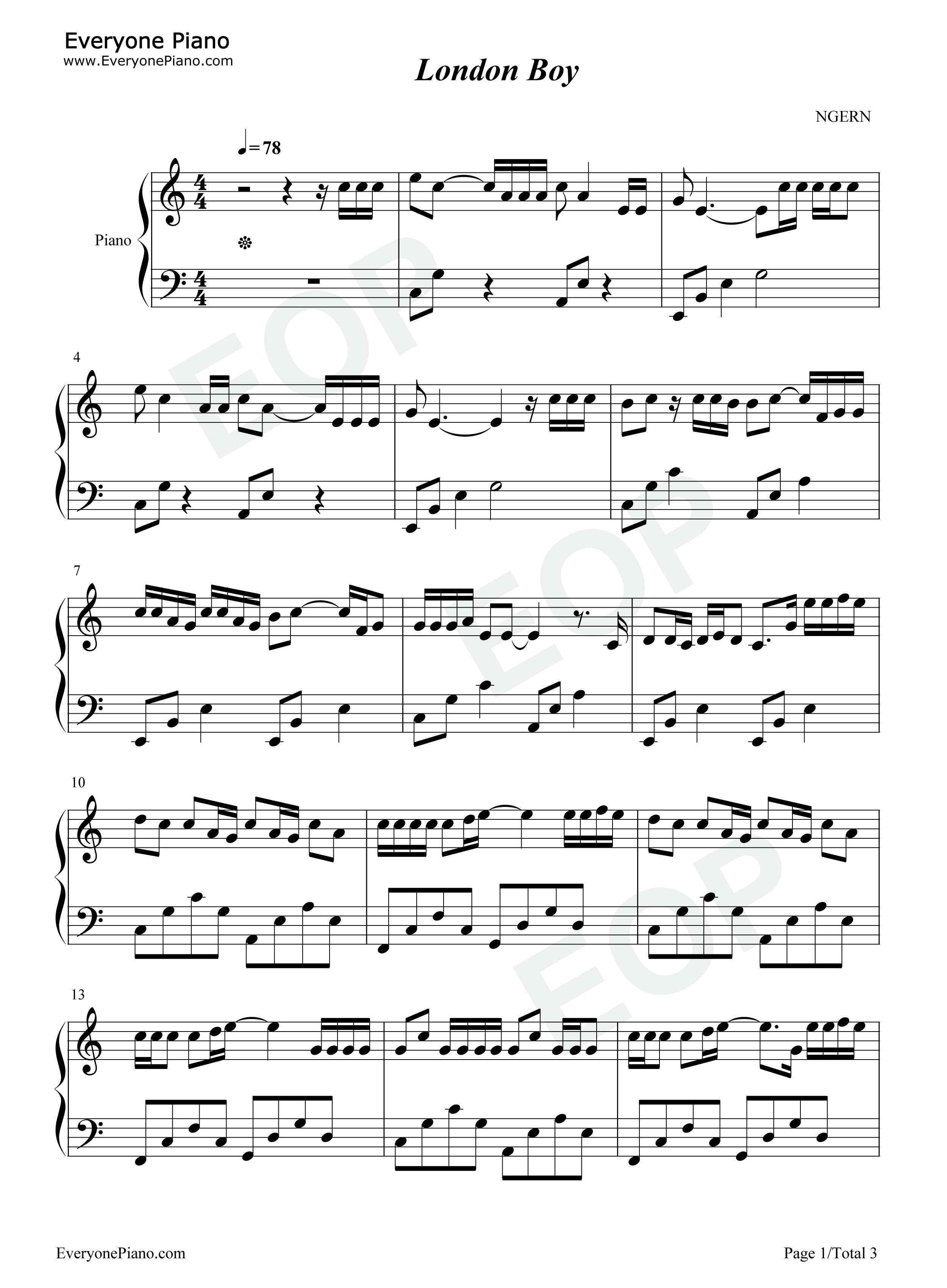 London_Boy钢琴谱_Taylor_Swift