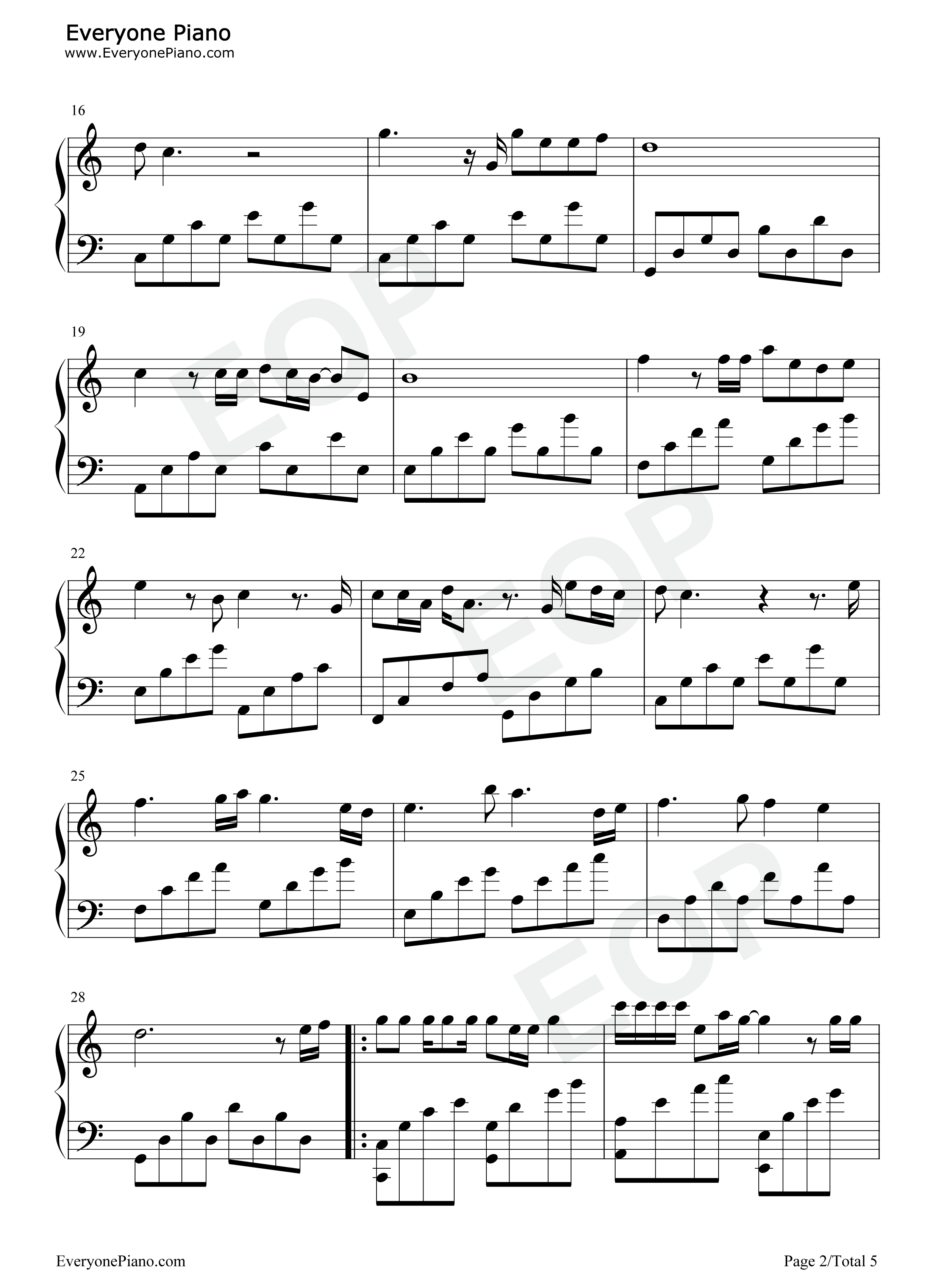 她很孤独钢琴谱_海伦