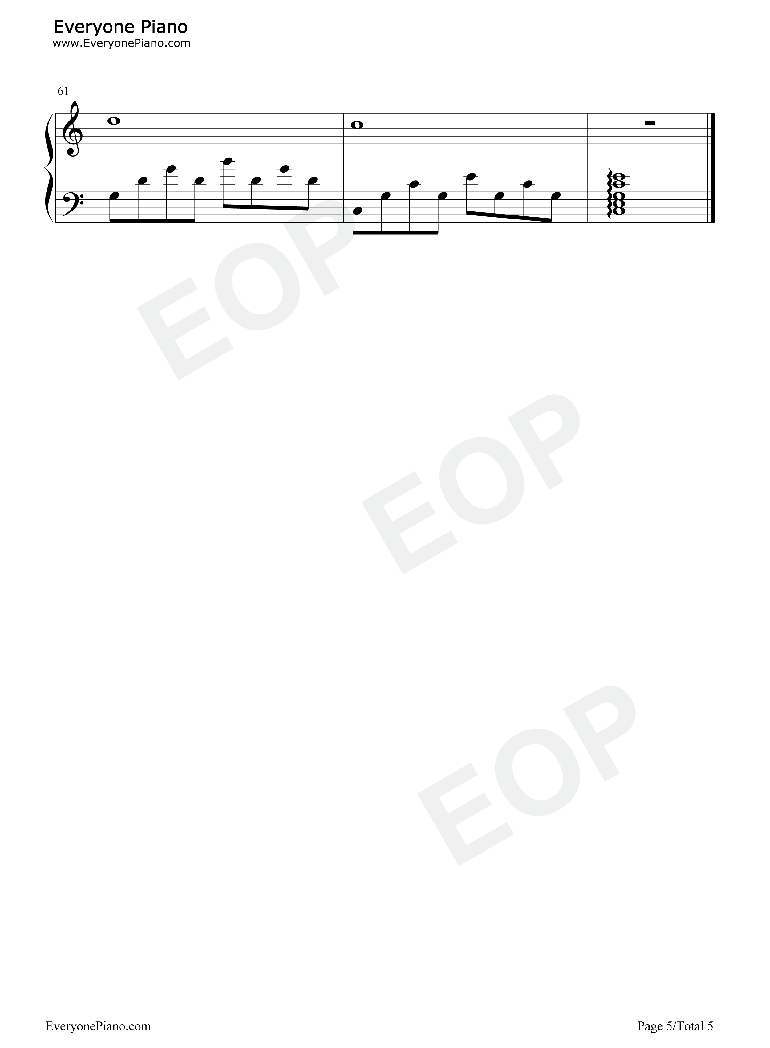 她很孤独钢琴谱_海伦