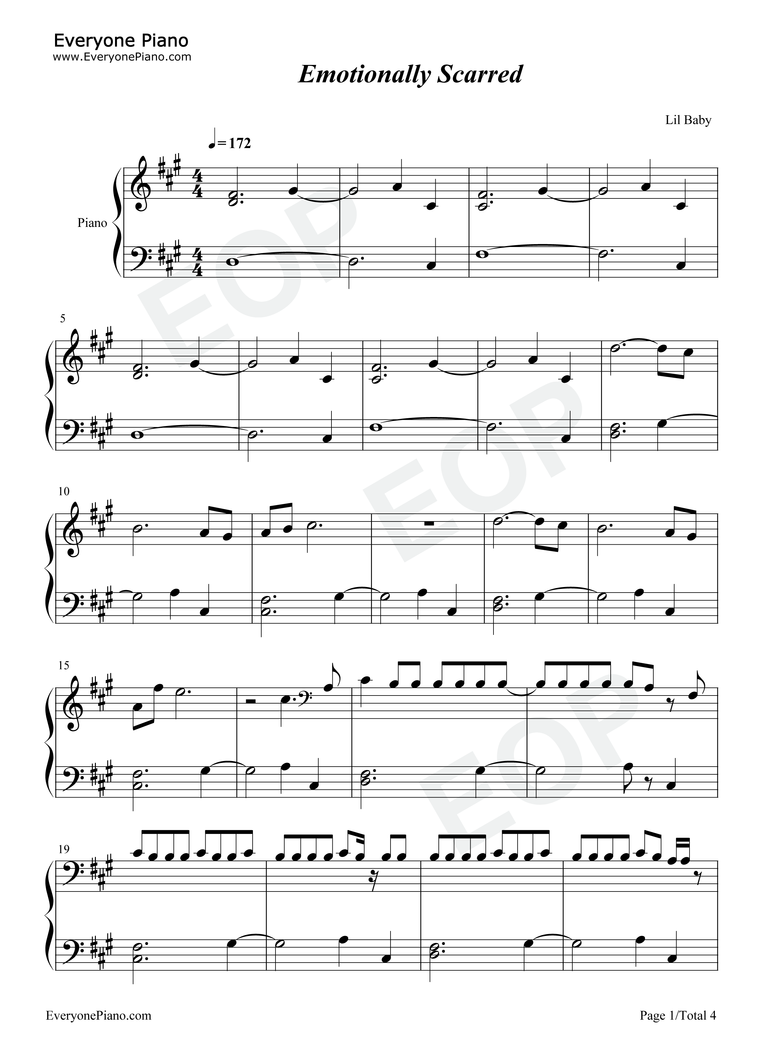 Emotionally_Scarred钢琴谱_Lil_Baby